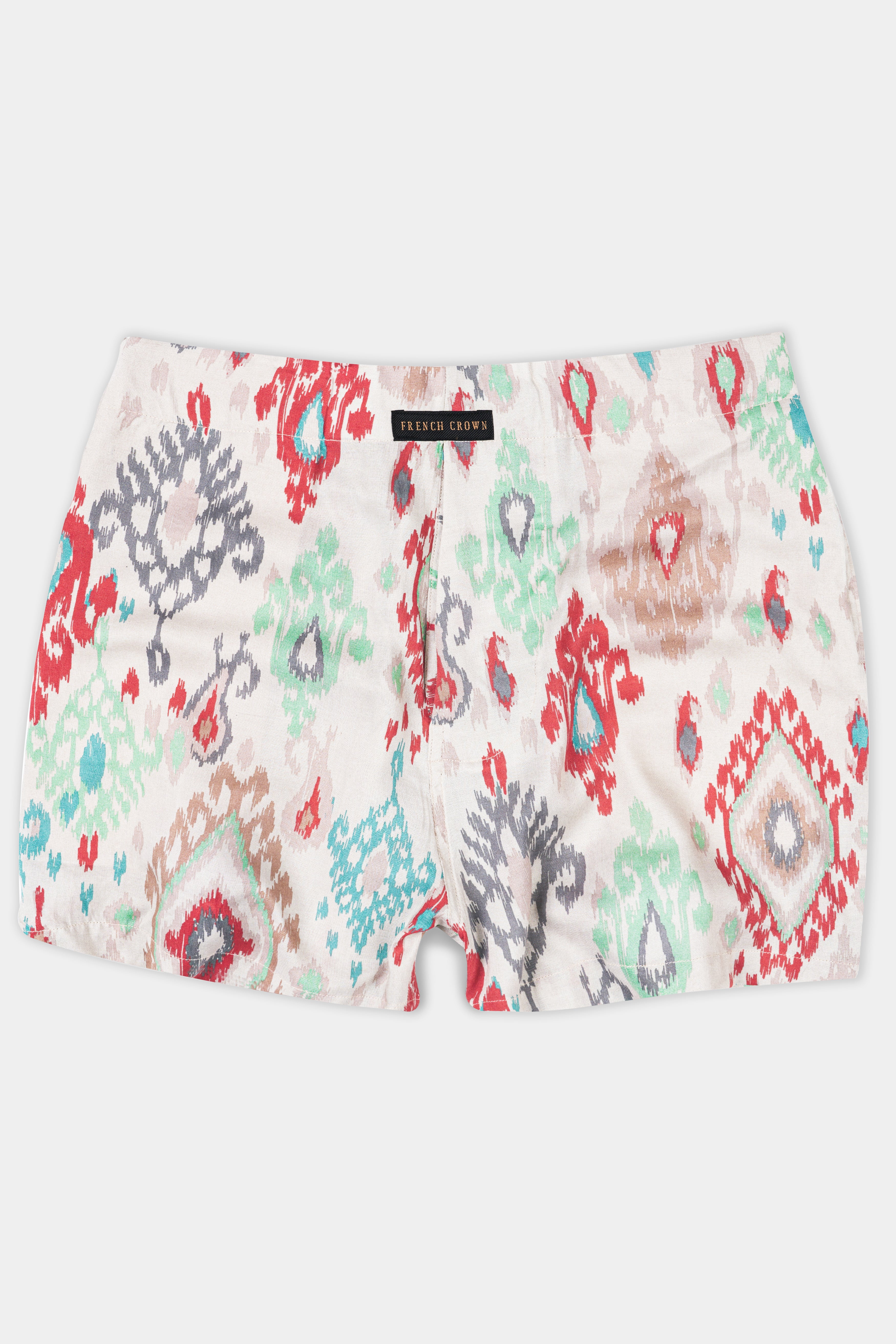 Foggy Cream Printed Premium Cotton Boxer BX557-28, BX557-30, BX557-32, BX557-34, BX557-36, BX557-38, BX557-40, BX557-42, BX557-44