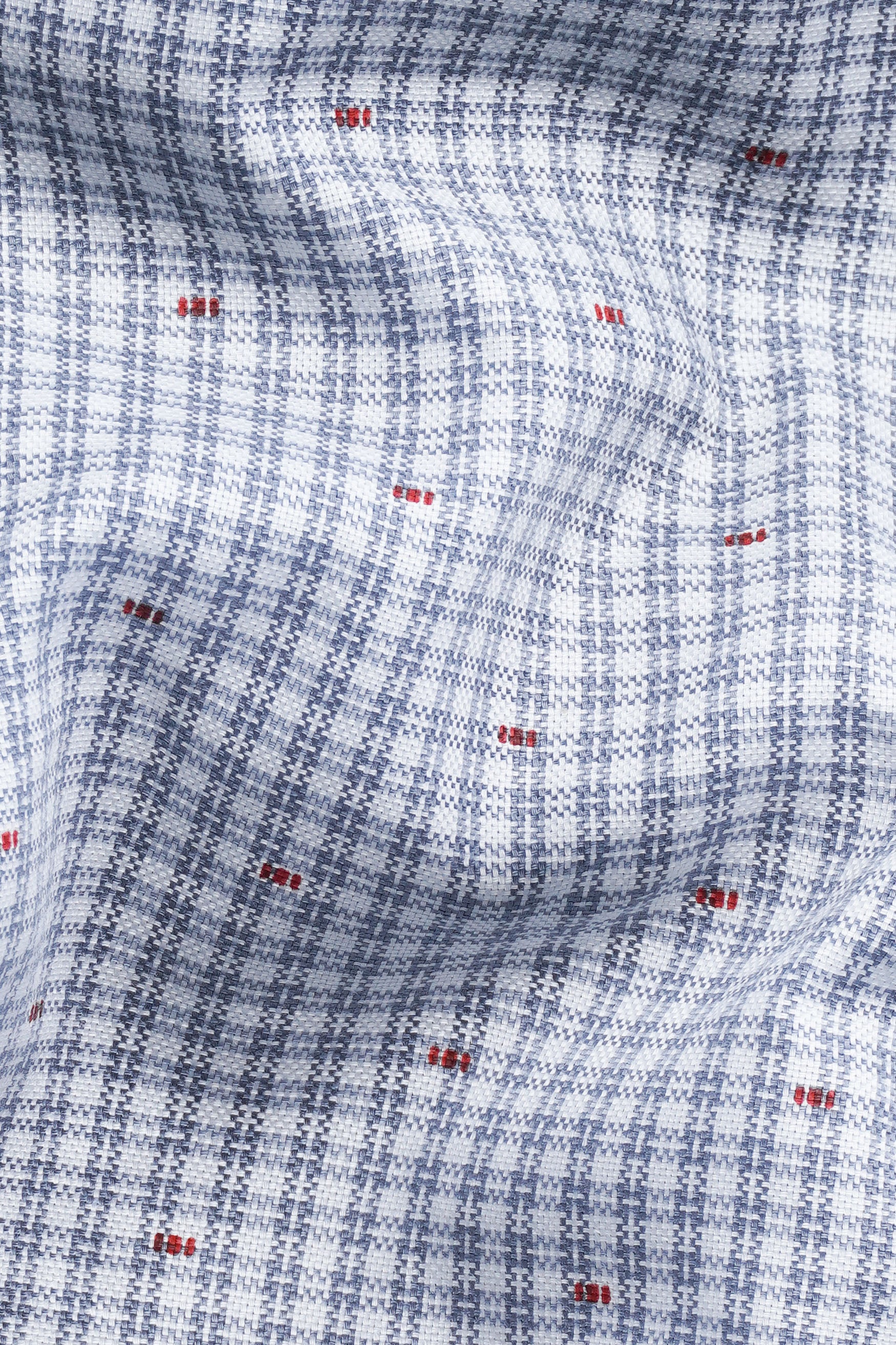 Dusk Blue and White Checkered Royal Oxford Boxer