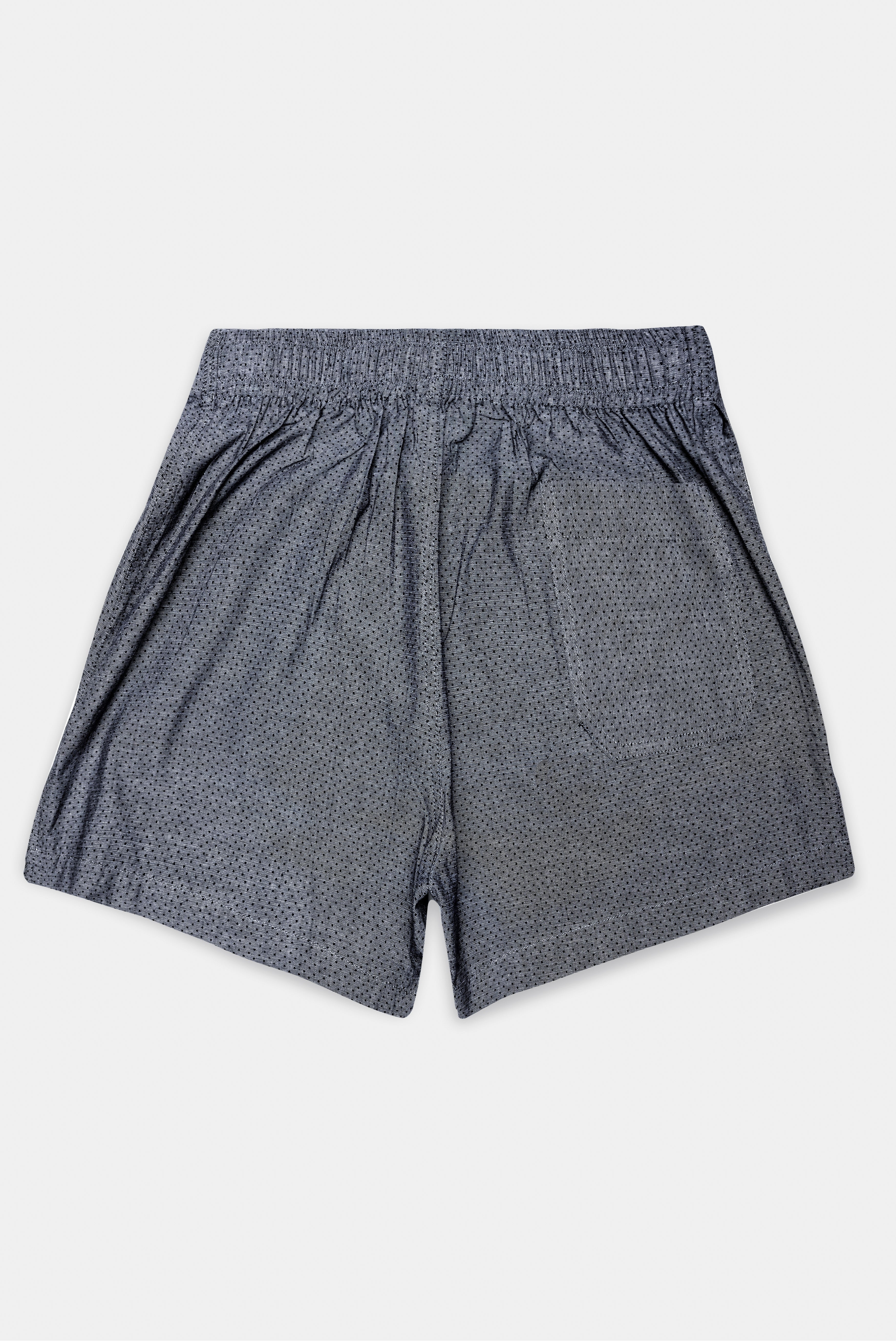 Mid Gray Dots Dobby Textured Premium Cotton Boxer
