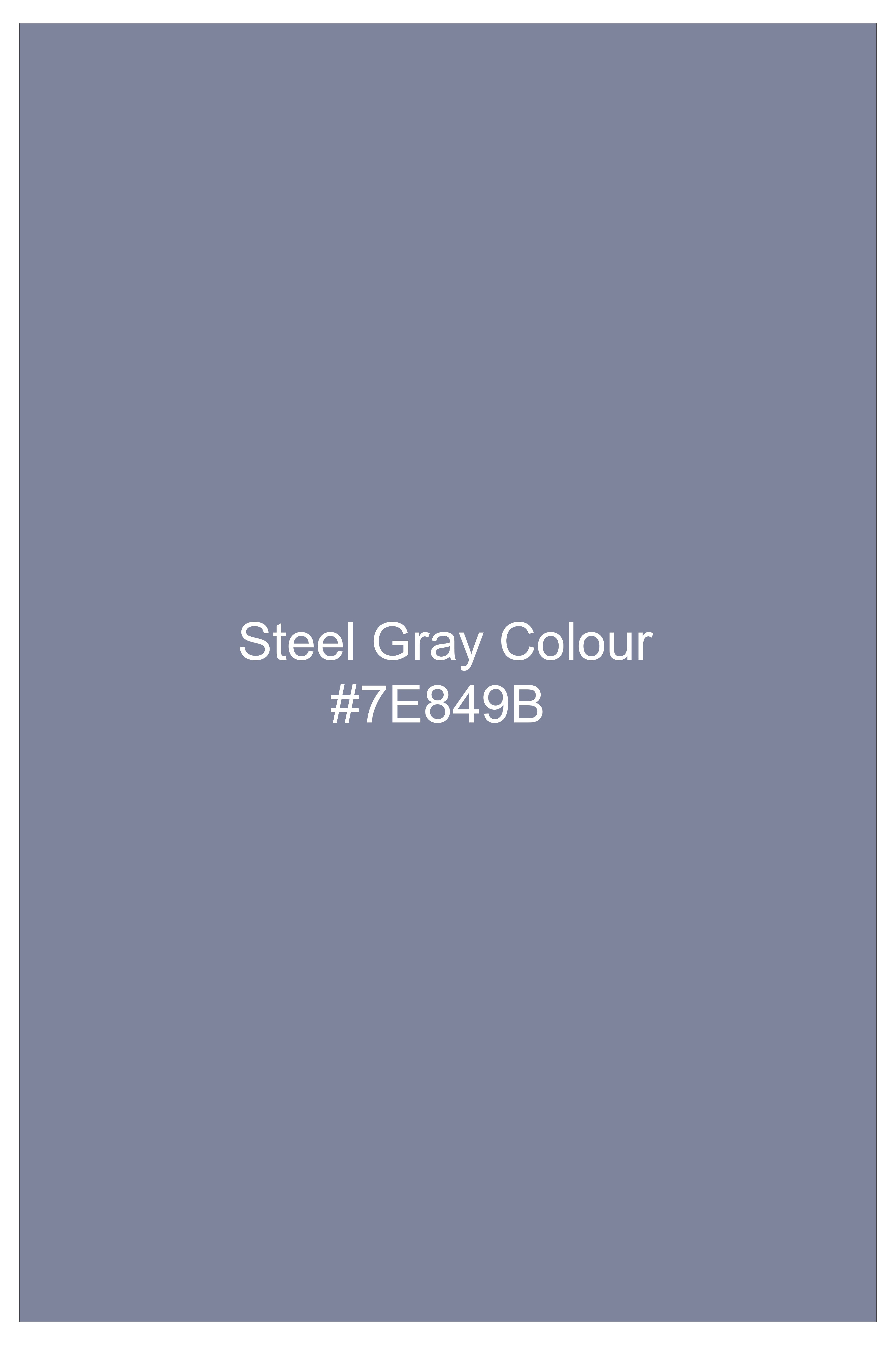 Steal Gray Solid Chambray Premium Cotton Boxer