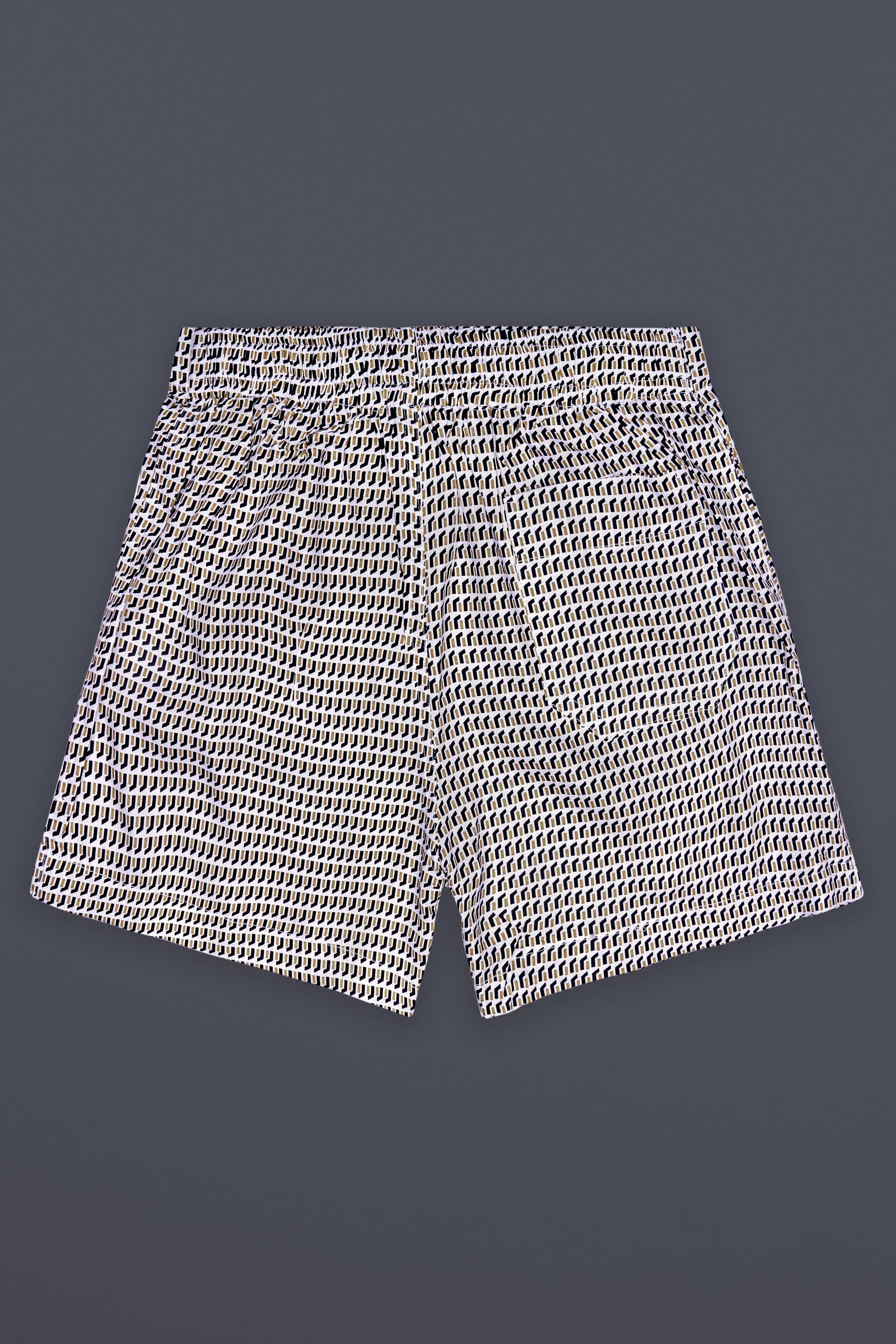Irish Coffee Brown And Jaguar Black Prints Dobby Textured Premium Giza Cotton Boxer