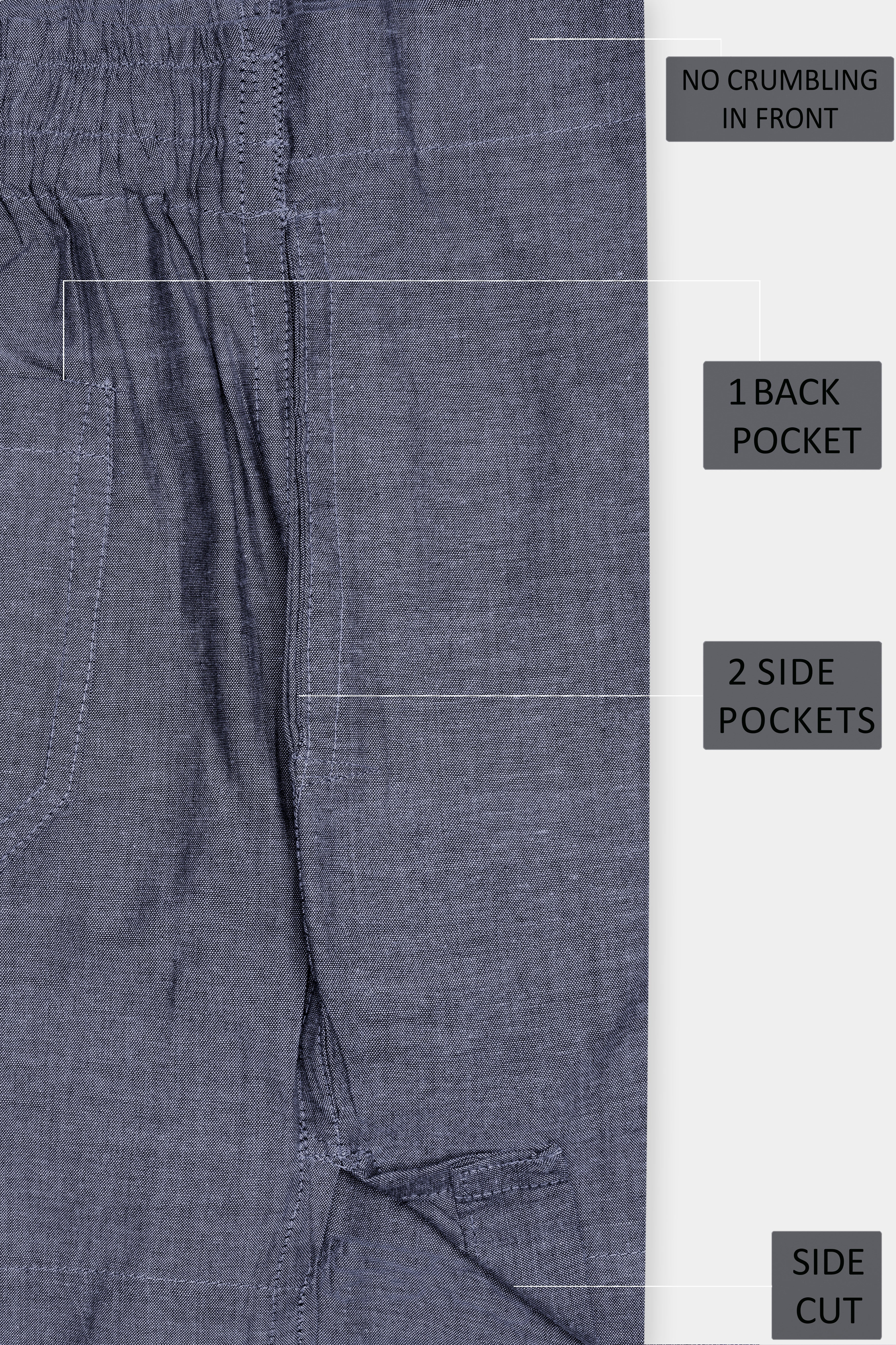 Urban Stone-Dolphin Gray Solid Chambray Premium Cotton Boxer