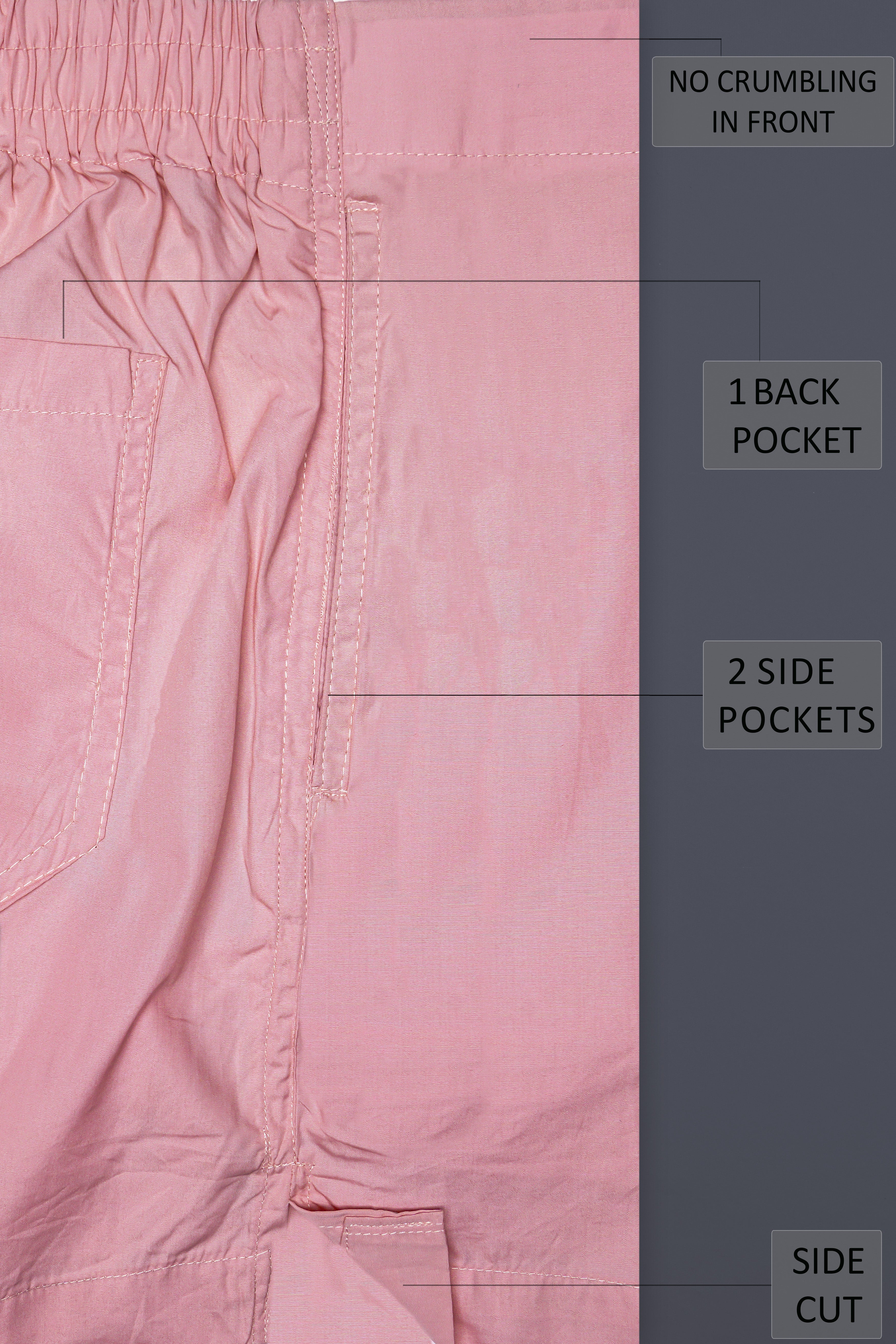 Warm Rose-Wewak Pink Solid Poplin Premium Cotton Boxer