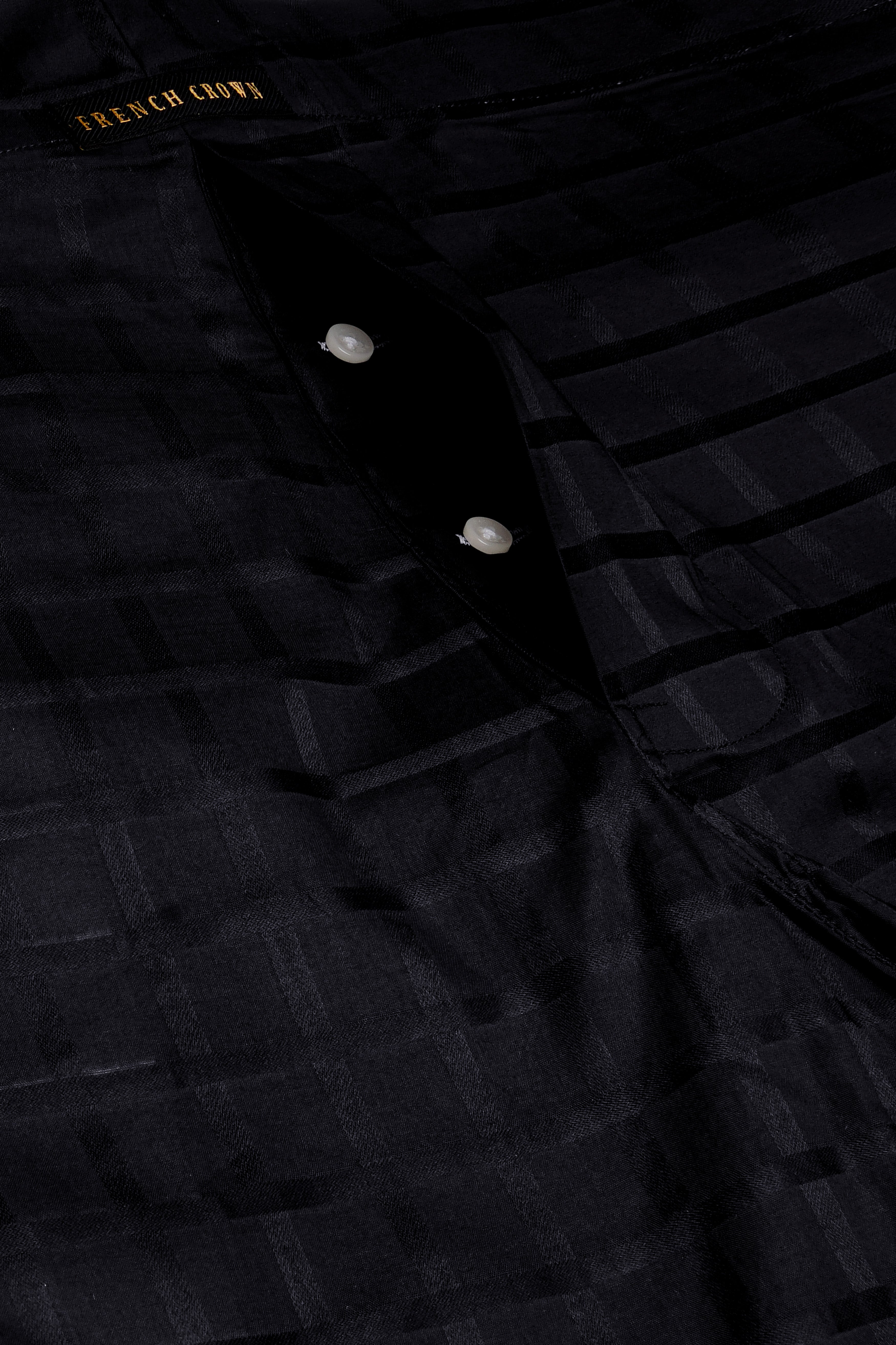 Shadow-Jade Black Plaid Jacquard Premium Cotton Boxer