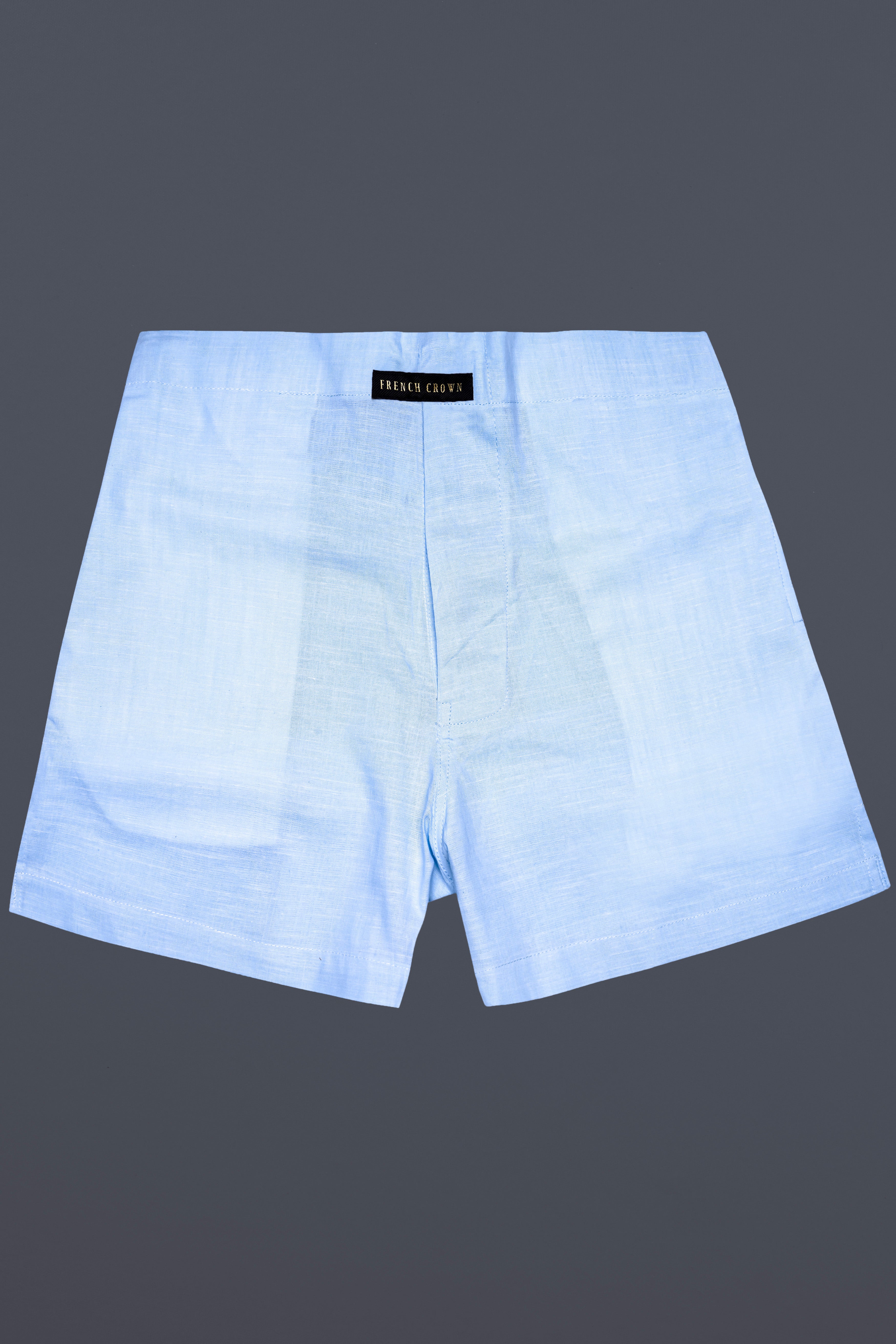 Spindle Blue Textured Luxurious Linen Boxer