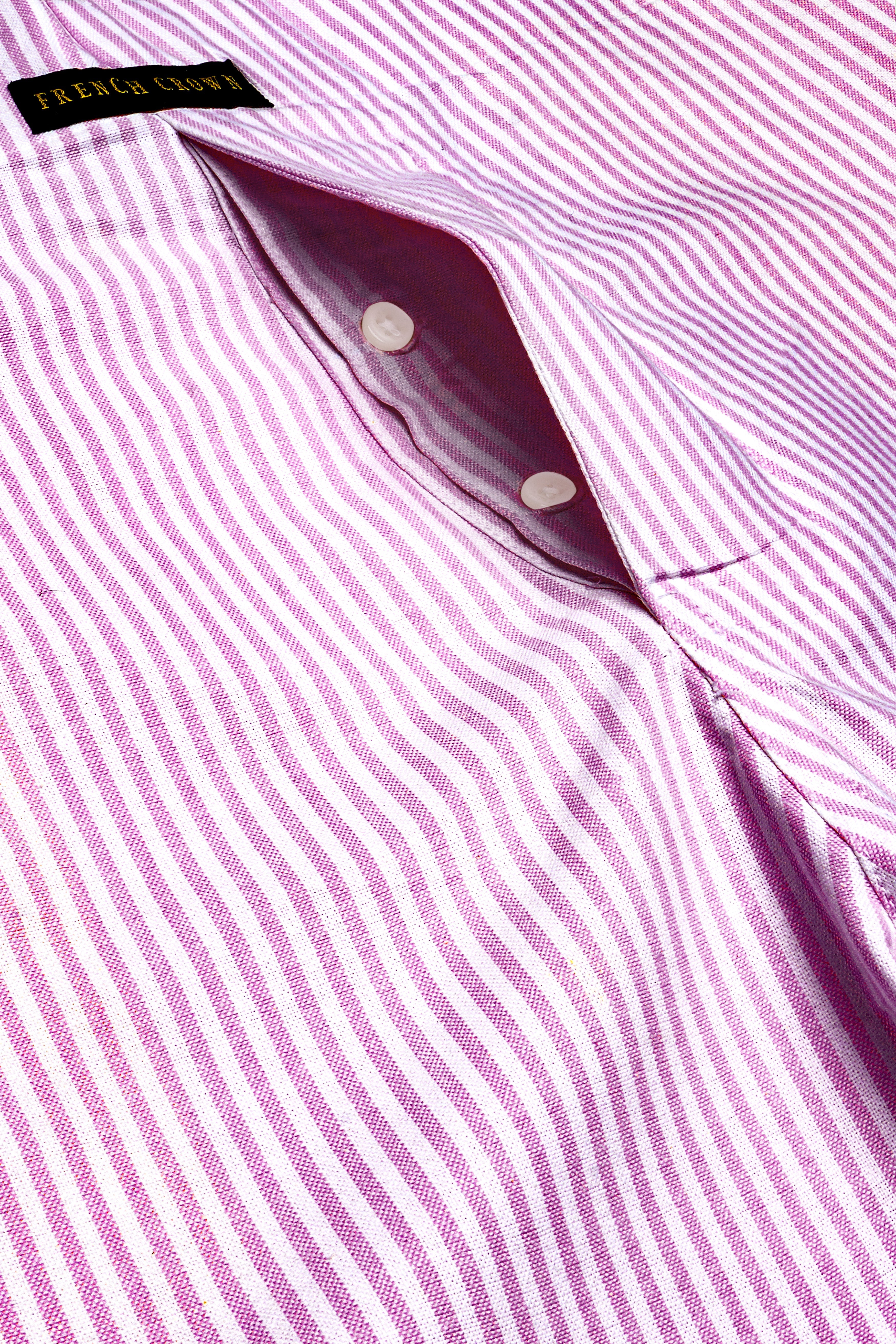 Fuchsia Pink And Bright White Stripes Oxford Premium Cotton Boxer
