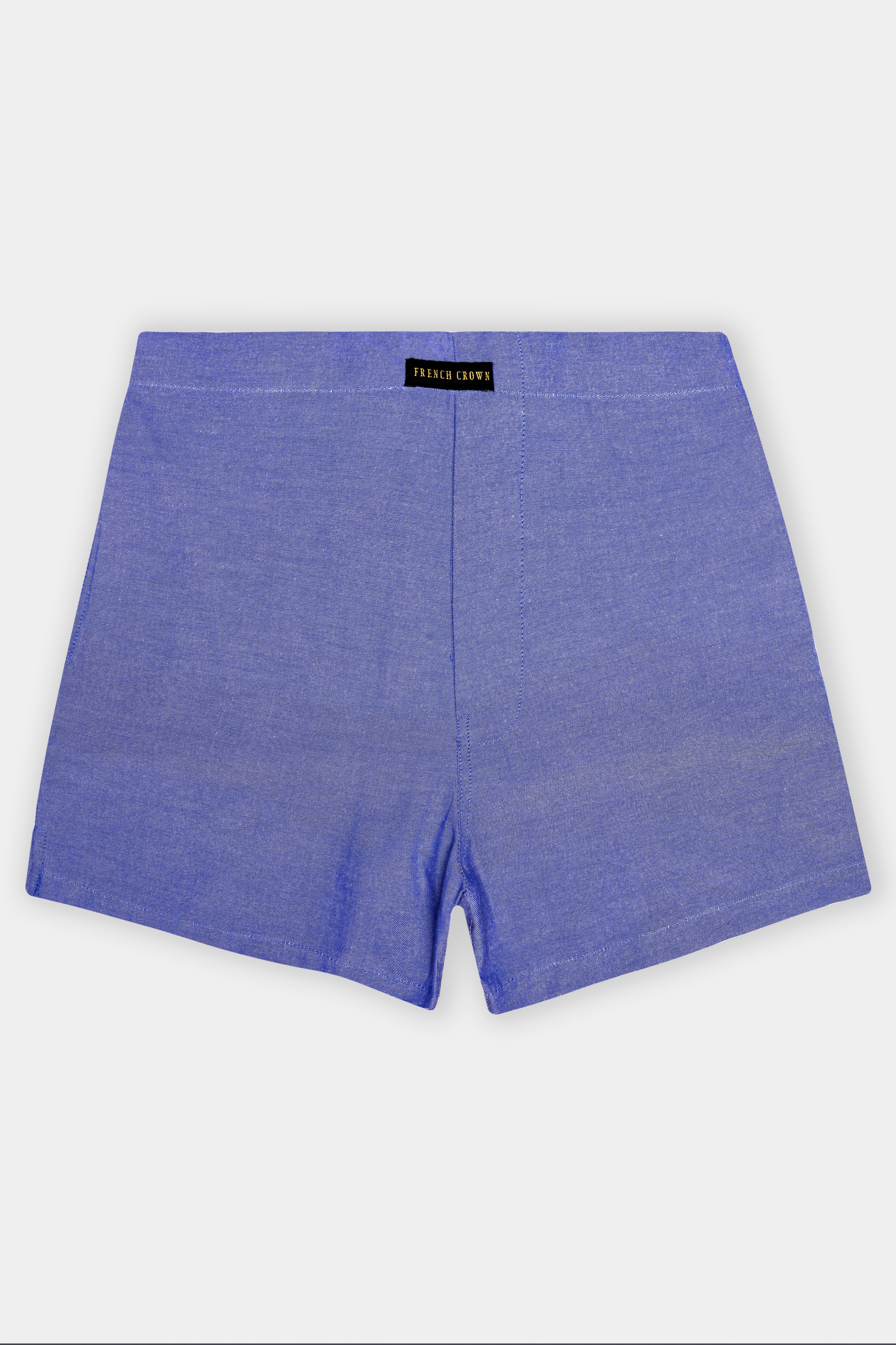 Wisteria Blue Solid Oxford Premium Cotton Boxer