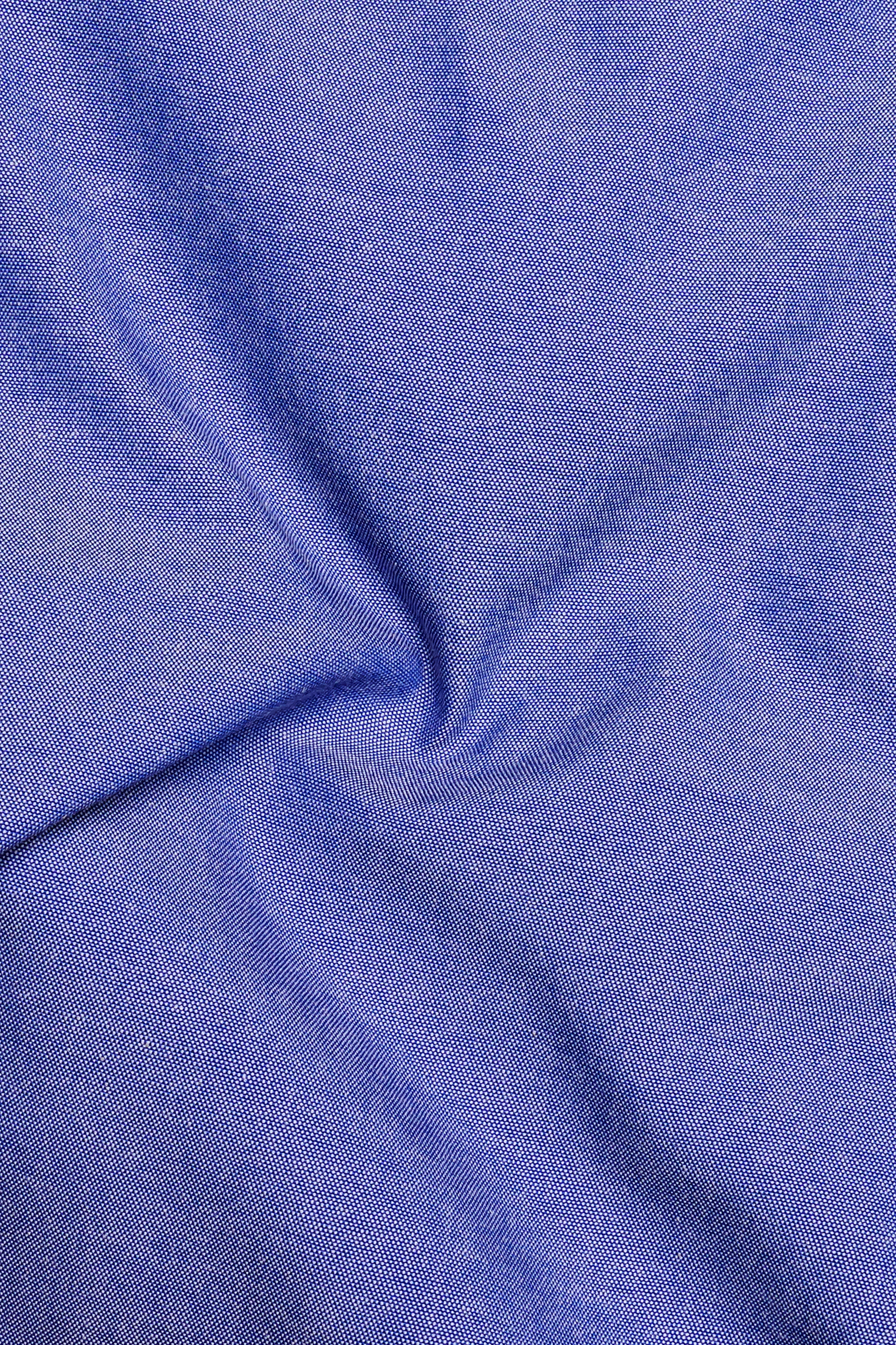 Wisteria Blue Solid Oxford Premium Cotton Boxer