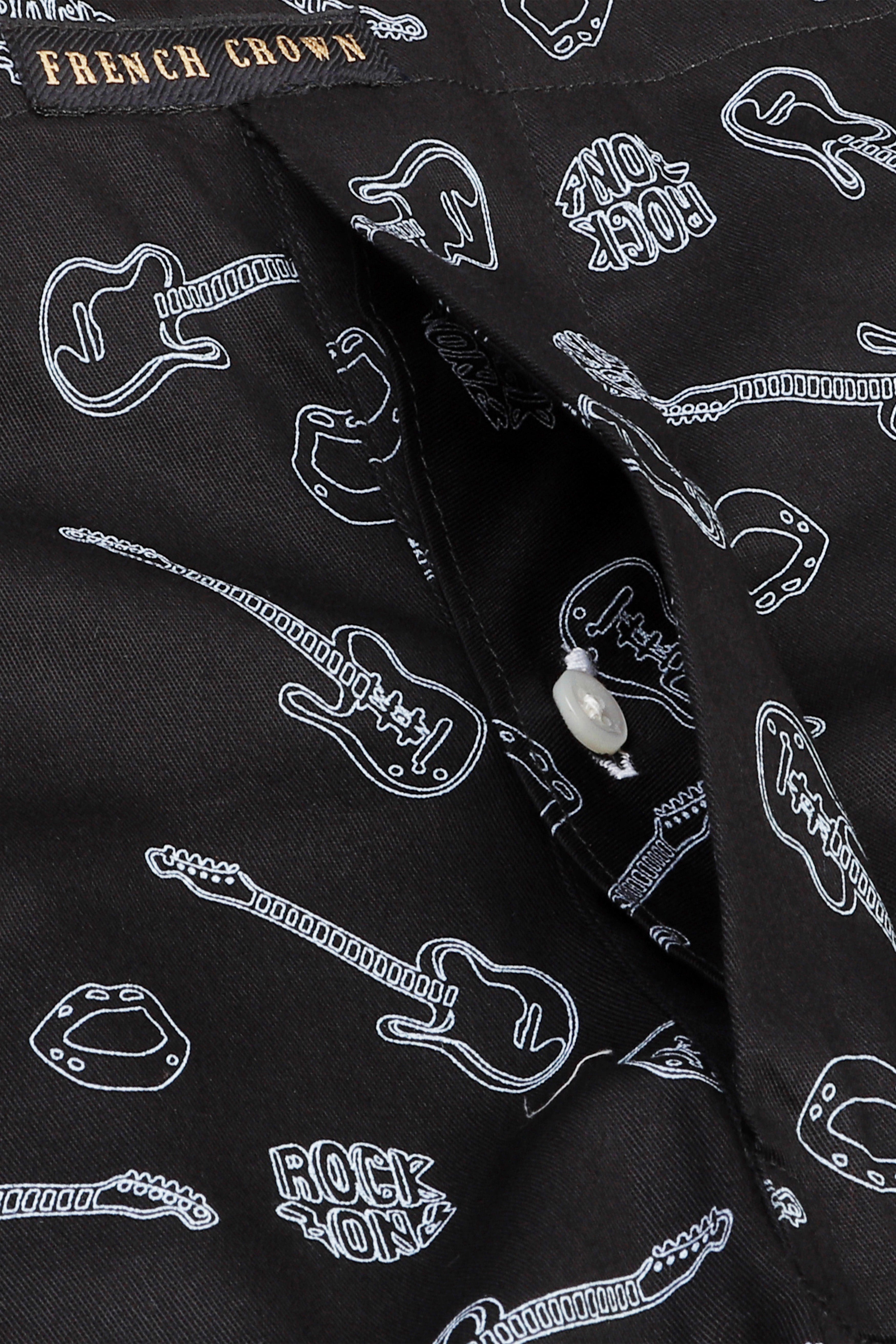 Jade Black Guitar Printed Premium Cotton Boxer