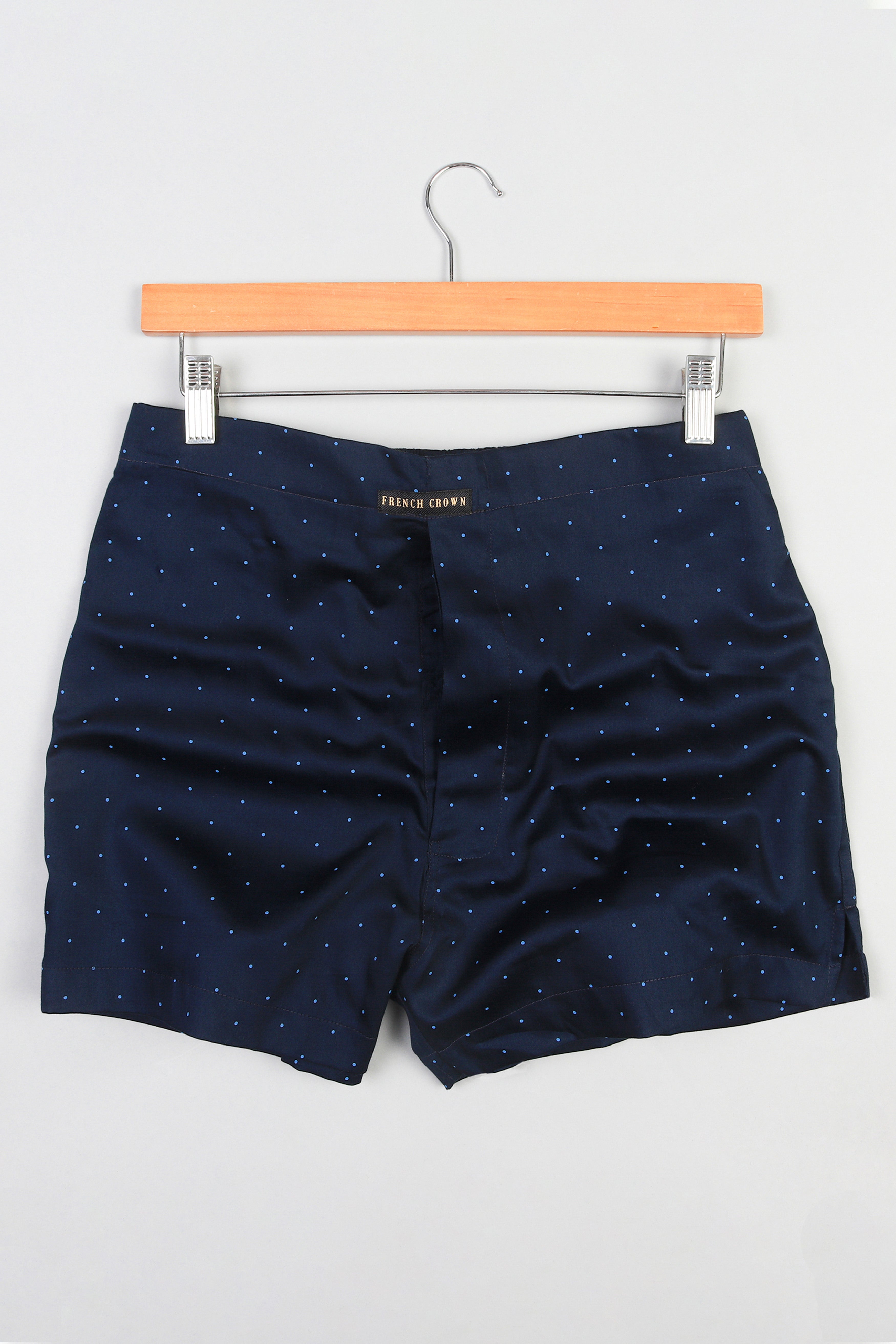 Navy Dotted Printed Premium Cotton Boxer