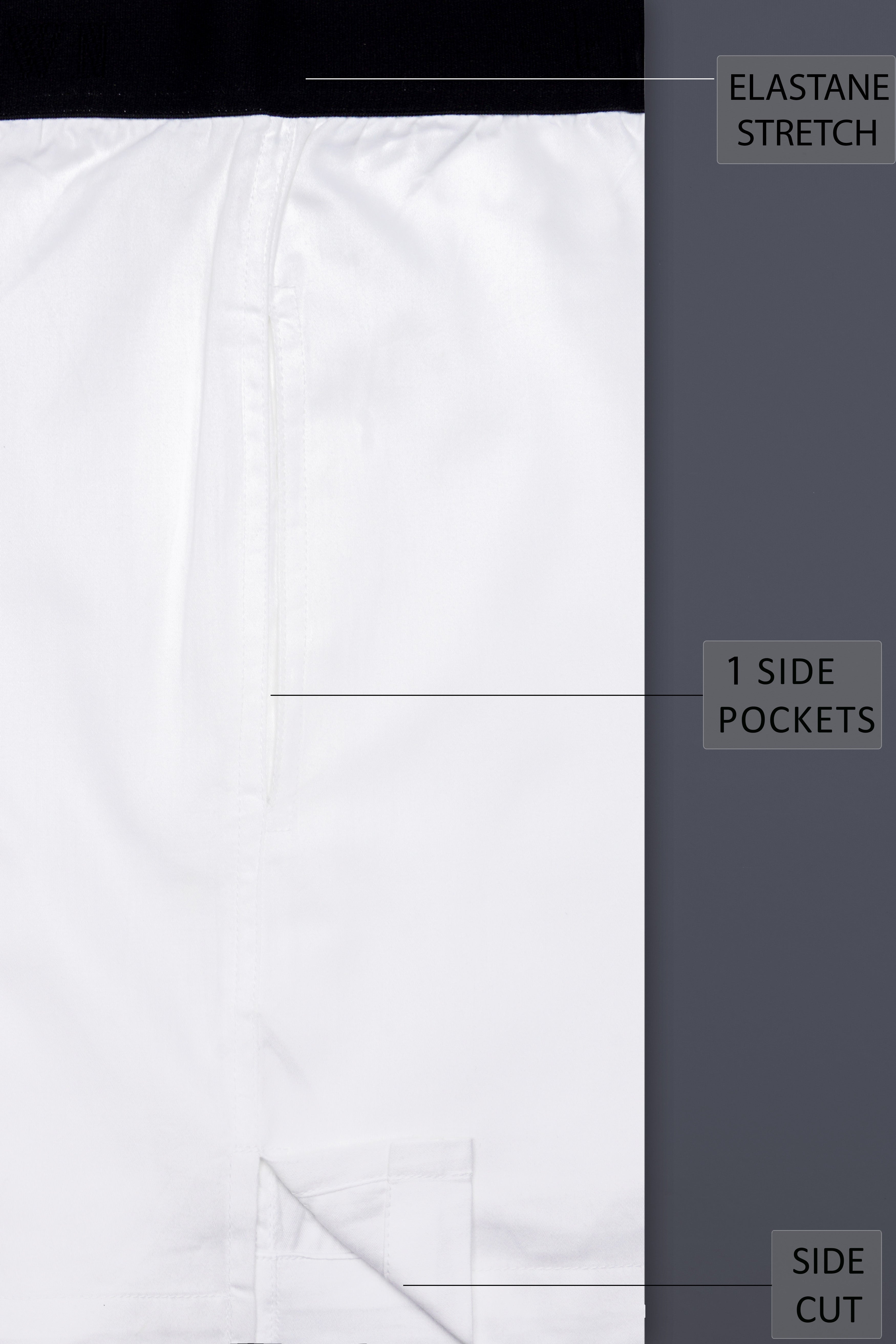 Whislyn-Bright White Luxurious Linen And Bright White Premium Cotton Elastane Stretch Super Soft Boxers