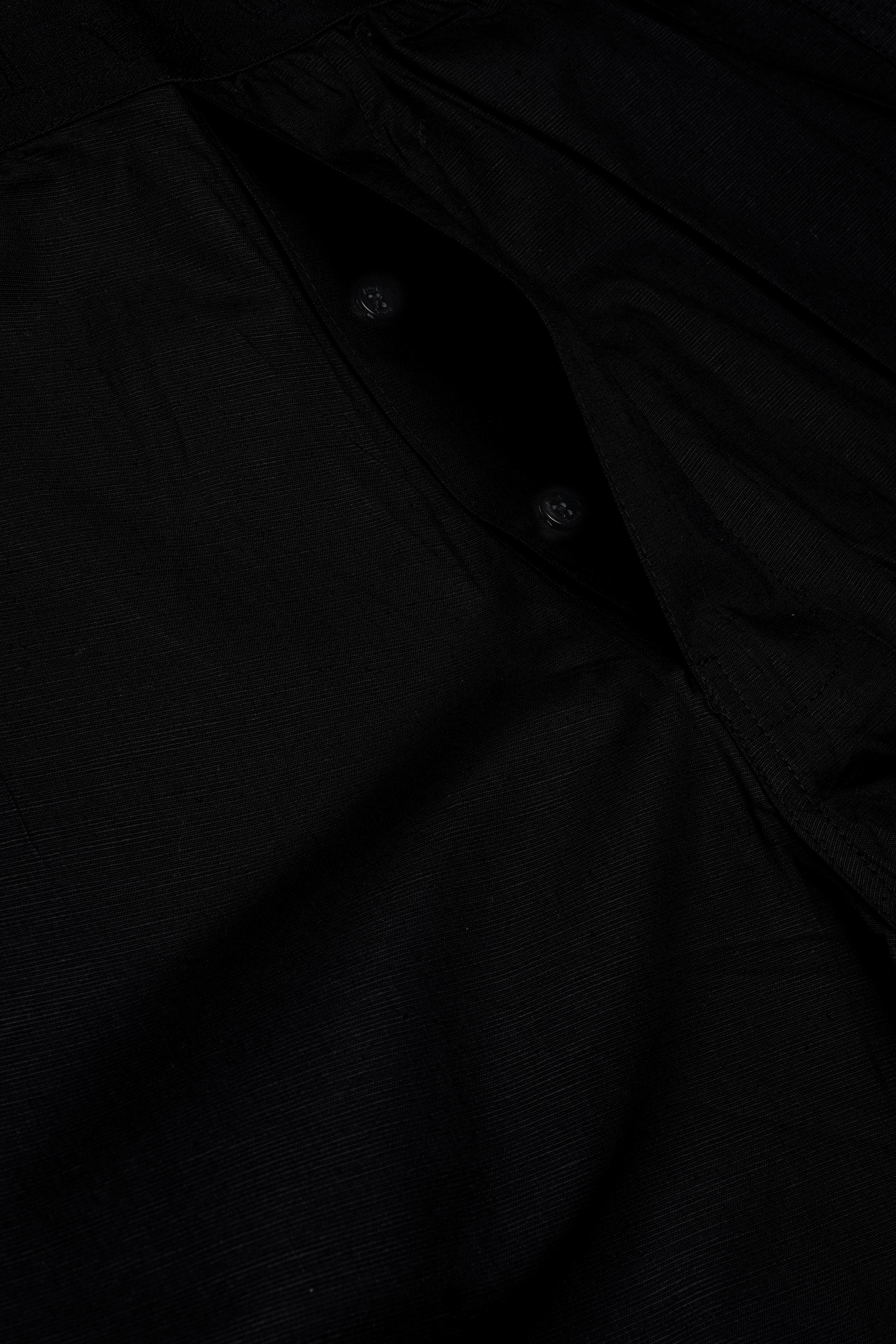 Noirflex-Jade Black Elastane Stretch Super Soft Luxurious Linen Boxer