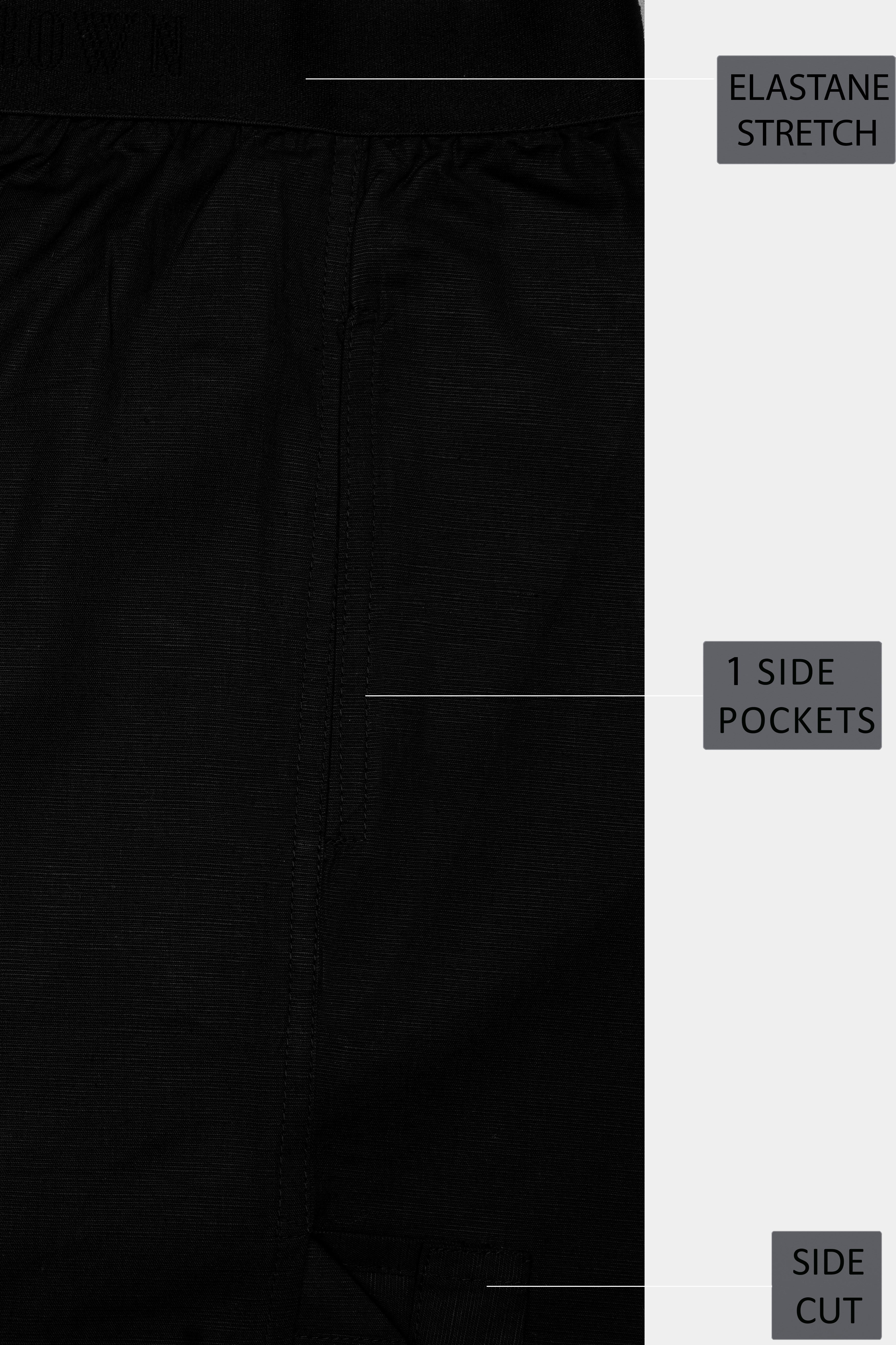 Noirflex-Jade Black Elastane Stretch Super Soft Luxurious Linen Boxer