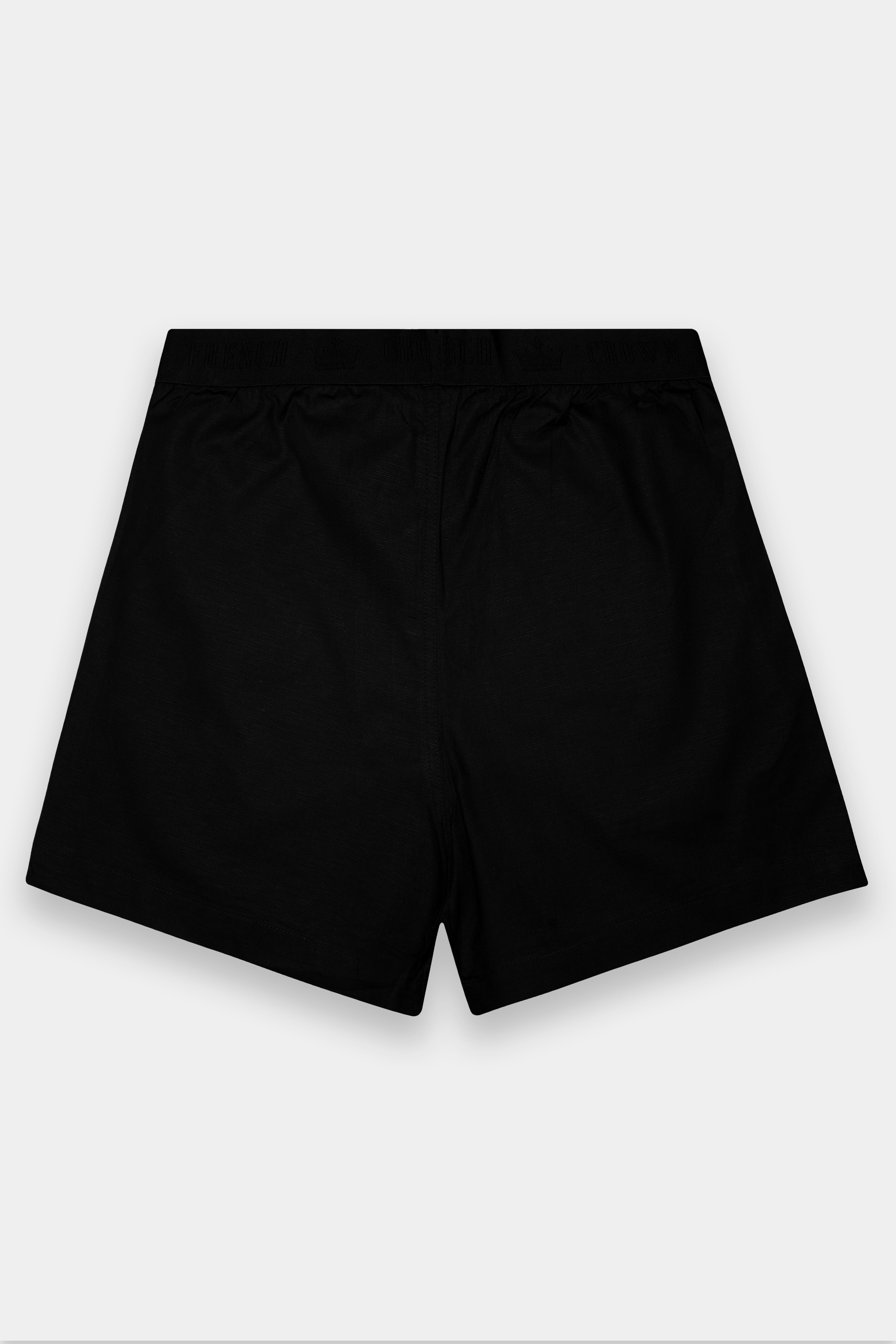 Noirflex-Jade Black Elastane Stretch Super Soft Luxurious Linen Boxer