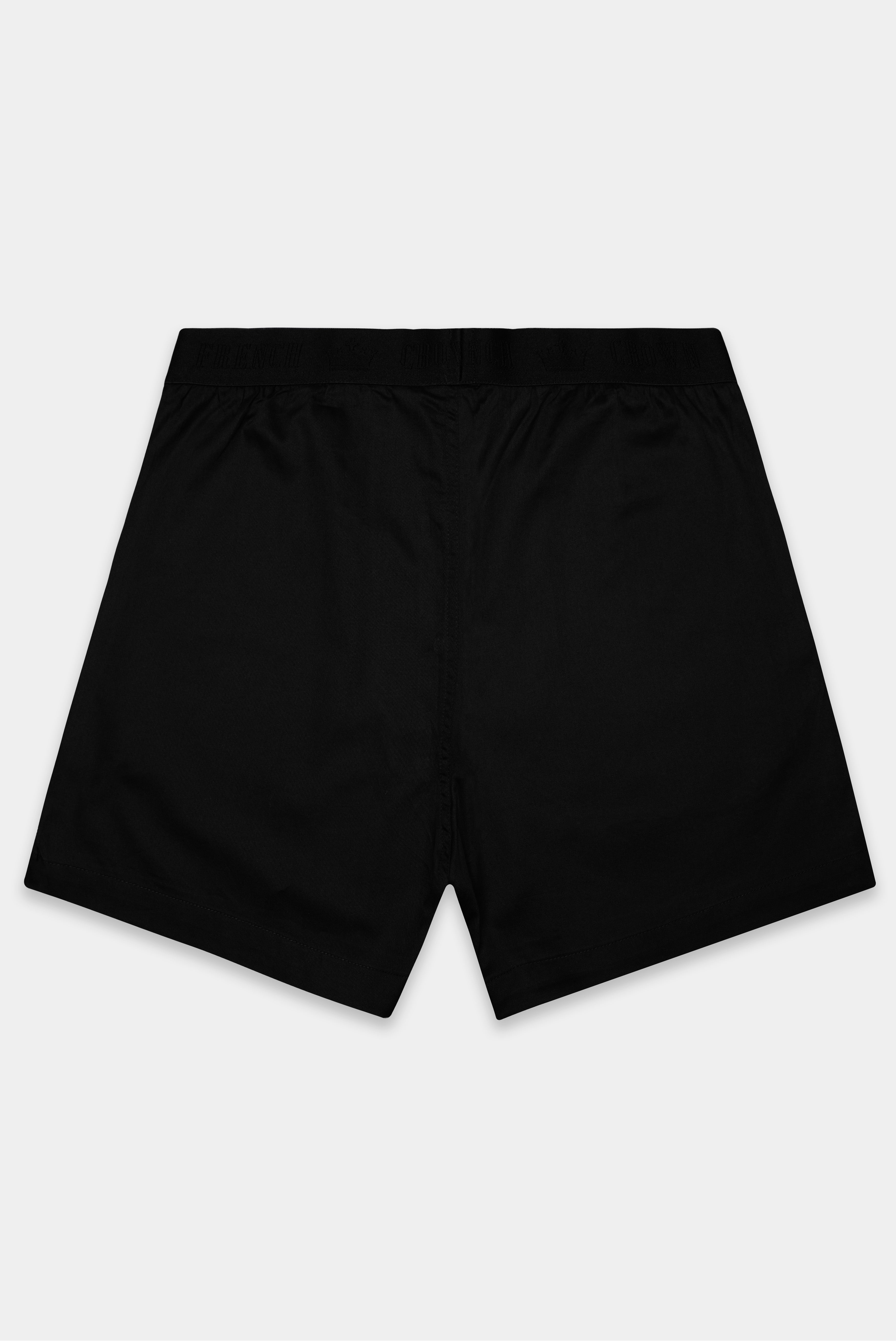 Jaduxe-Jade Black Premium Cotton And Jade Black Luxurious Linen Elastane Stretch Super Soft Boxers
