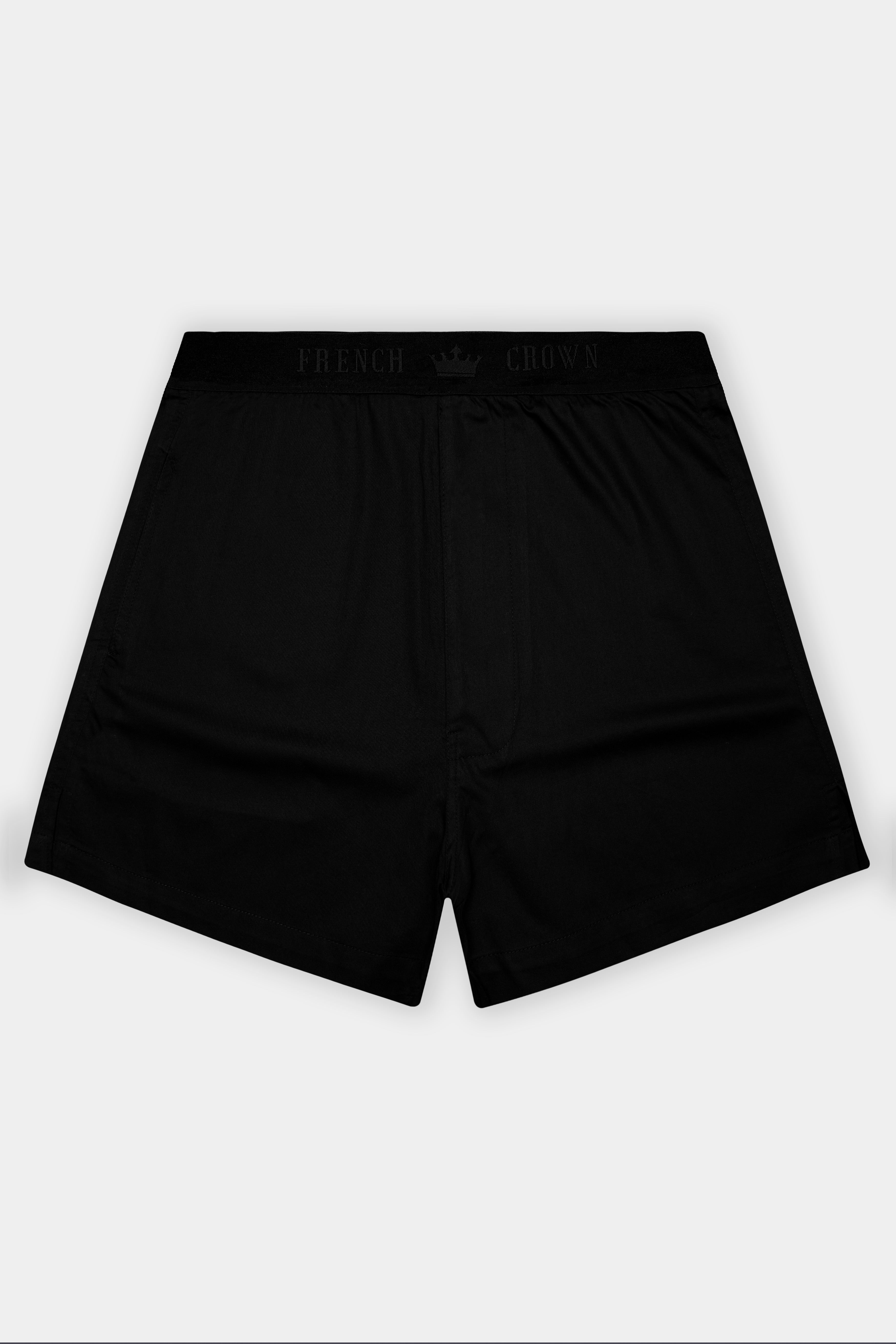 Jaduxe-Jade Black Premium Cotton And Jade Black Luxurious Linen Elastane Stretch Super Soft Boxers