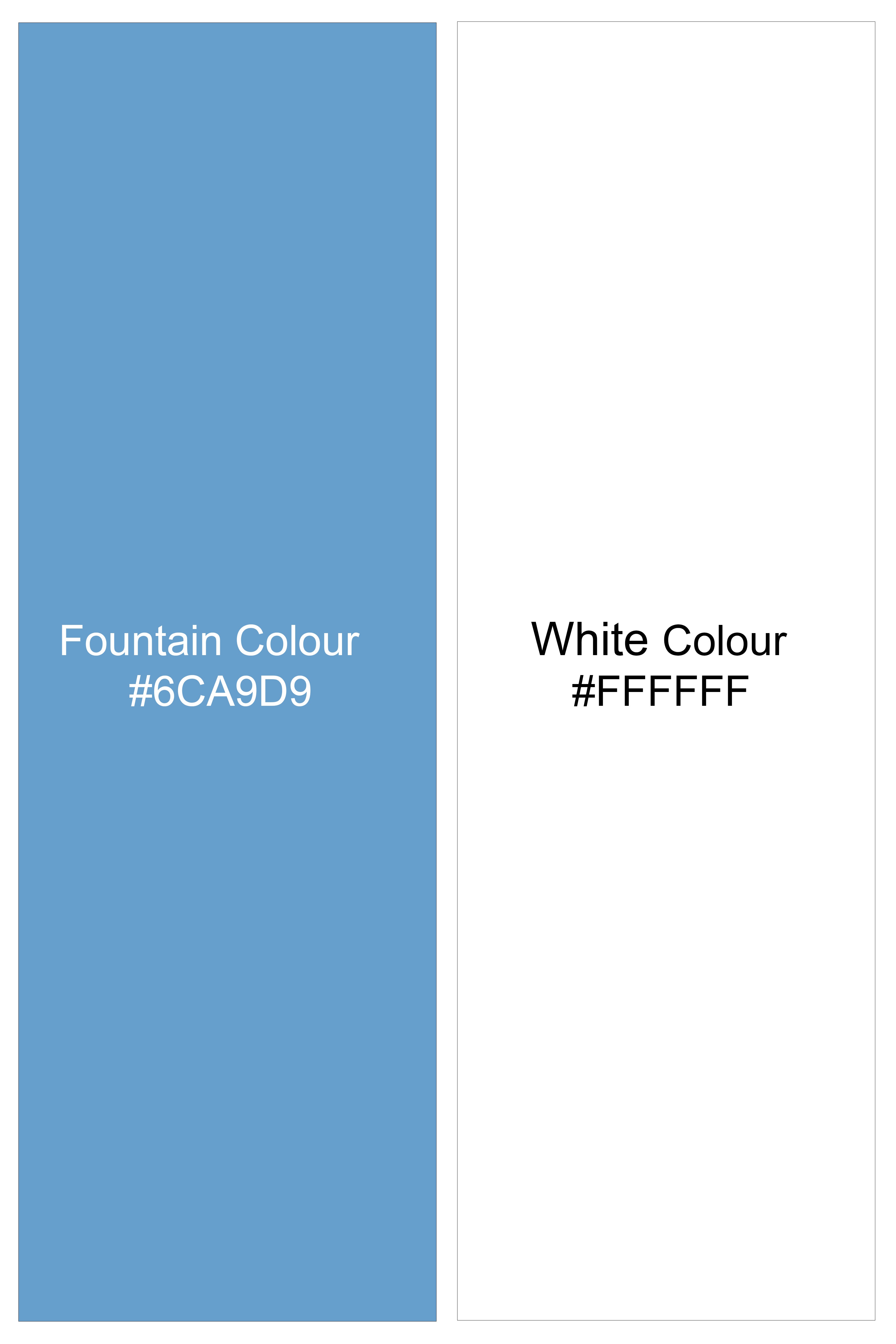 Freslyn-Fountain Blue And Bright White Striped Luxurious Linen Boxer
