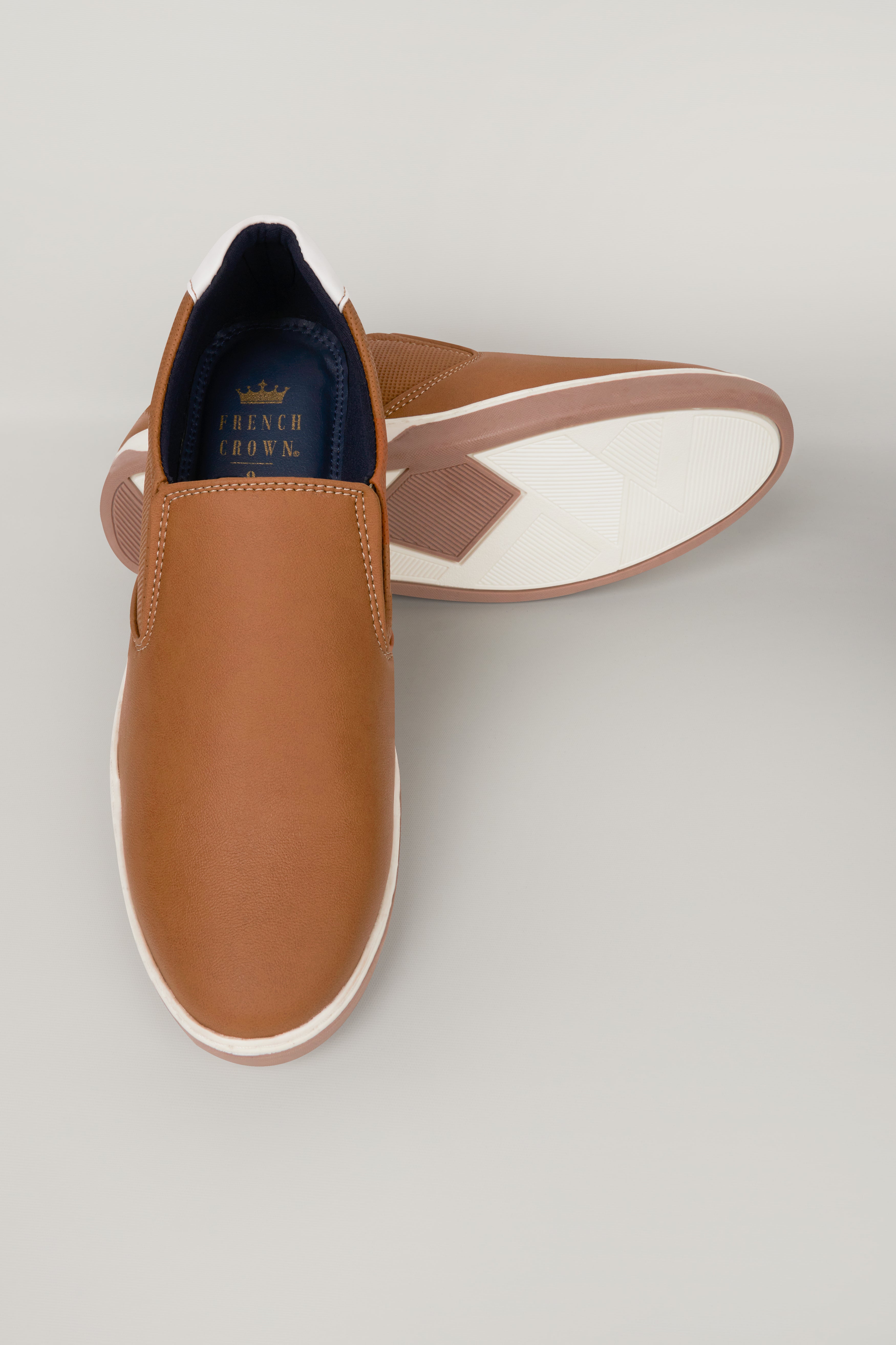 Brown Vegan Leather Smart Casual Shoes FT117-6, FT117-7, FT117-8, FT117-9, FT117-10, FT117-11