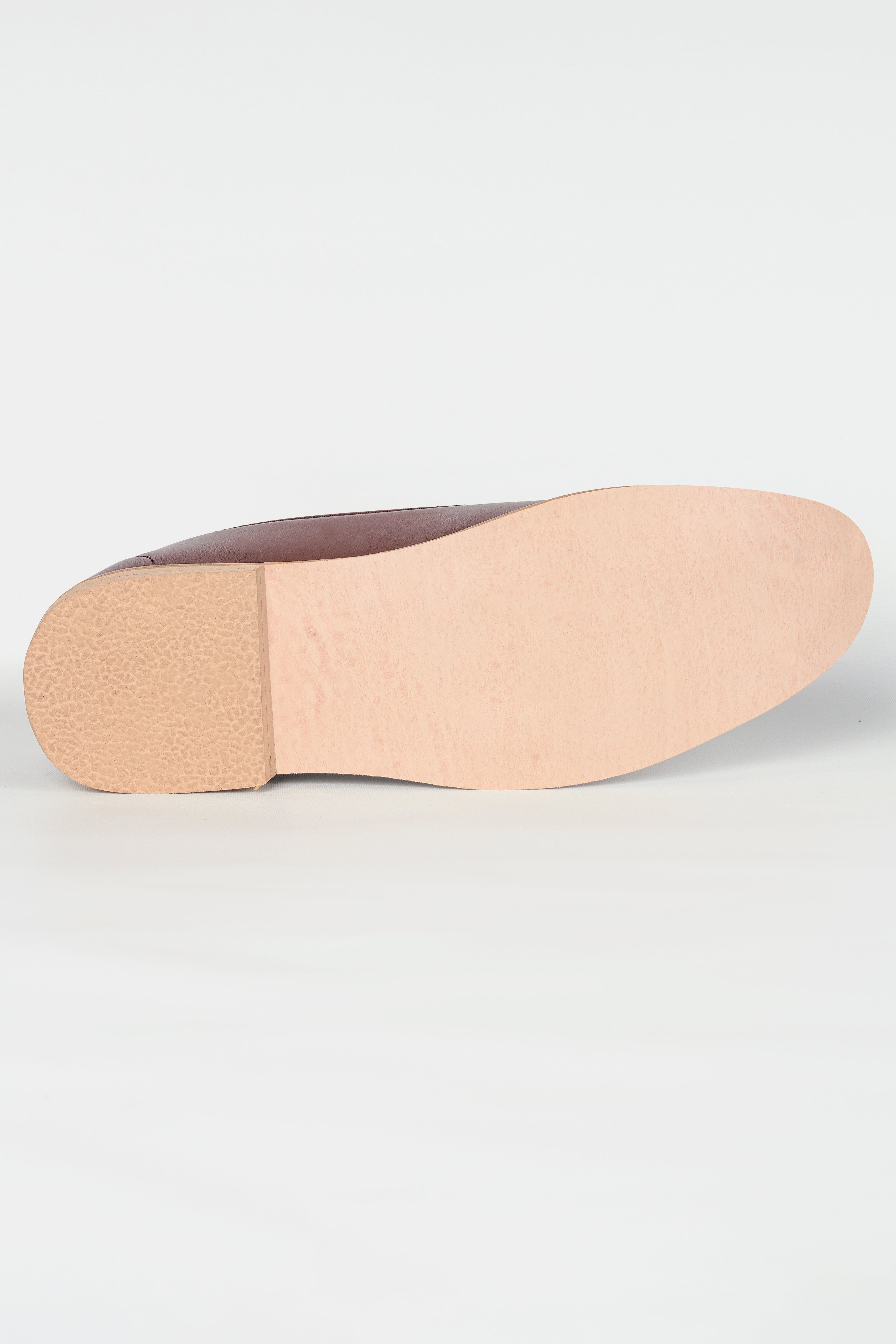 Brown Vegan Leather Hand Stitched Mojri Slip-On Shoes FT150-6, FT150-7, FT150-8, FT150-9, FT150-10, FT150-11