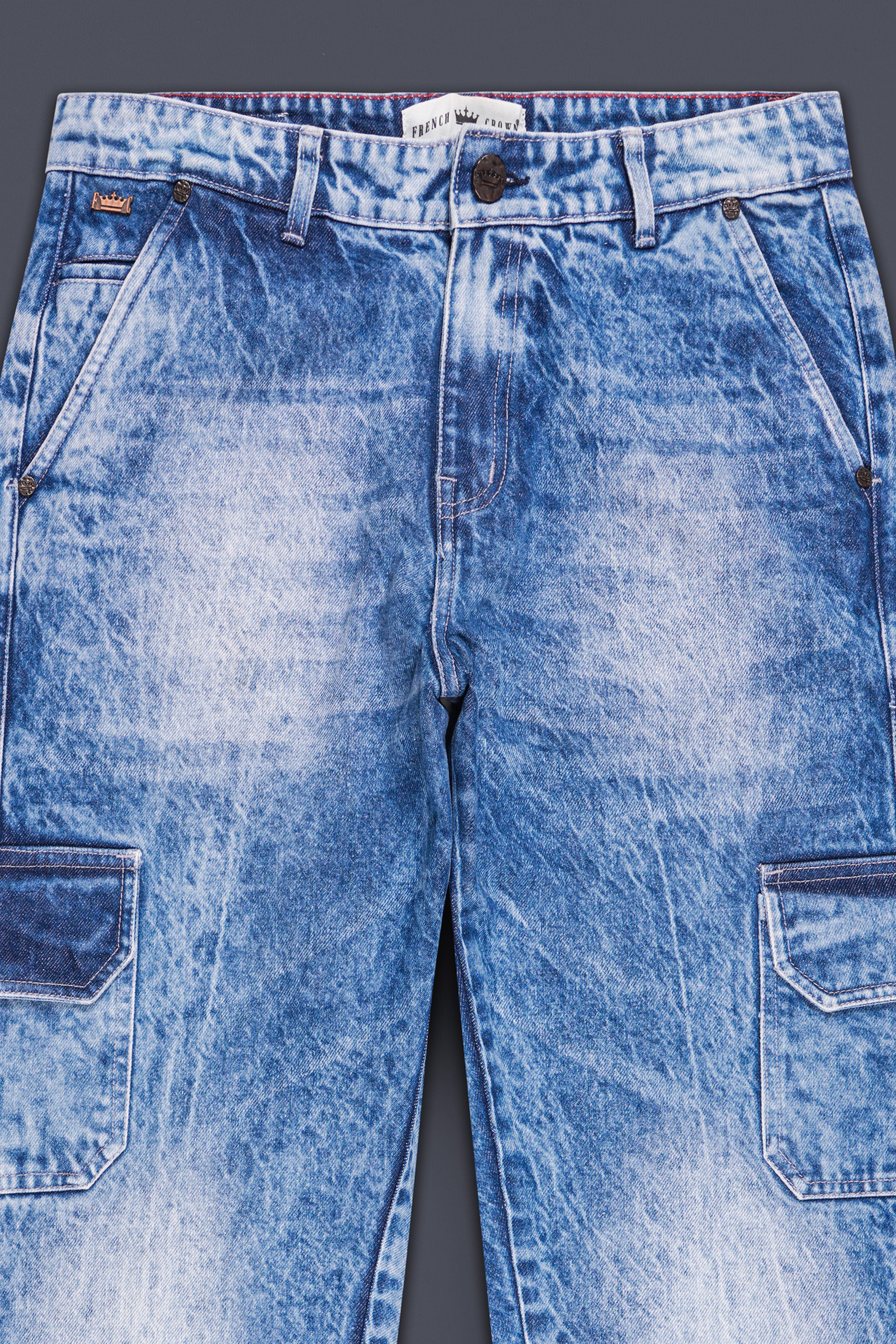 Slate Blue Stone Washed Denim