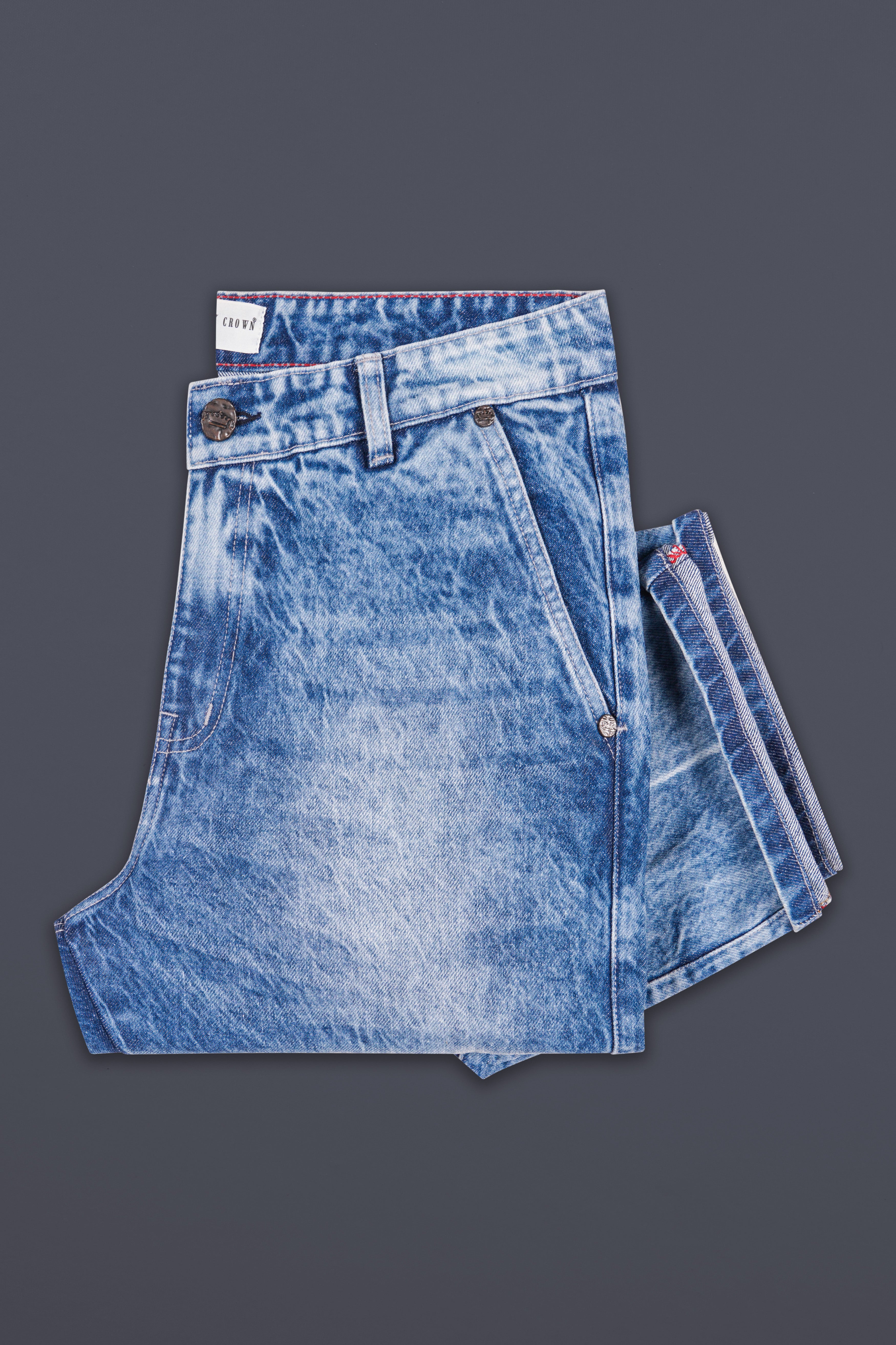 Slate Blue Stone Washed Denim