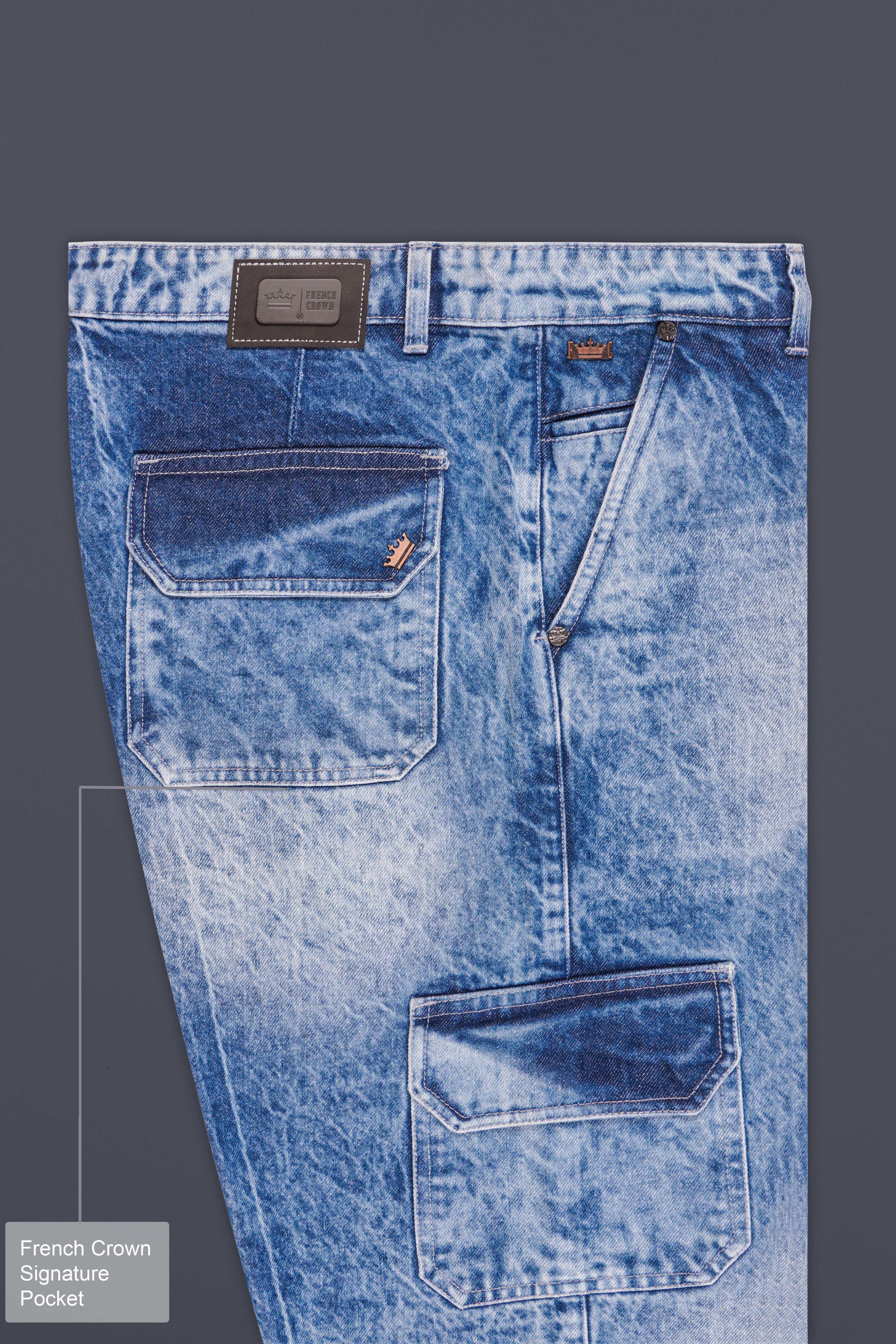 Slate Blue Stone Washed Denim
