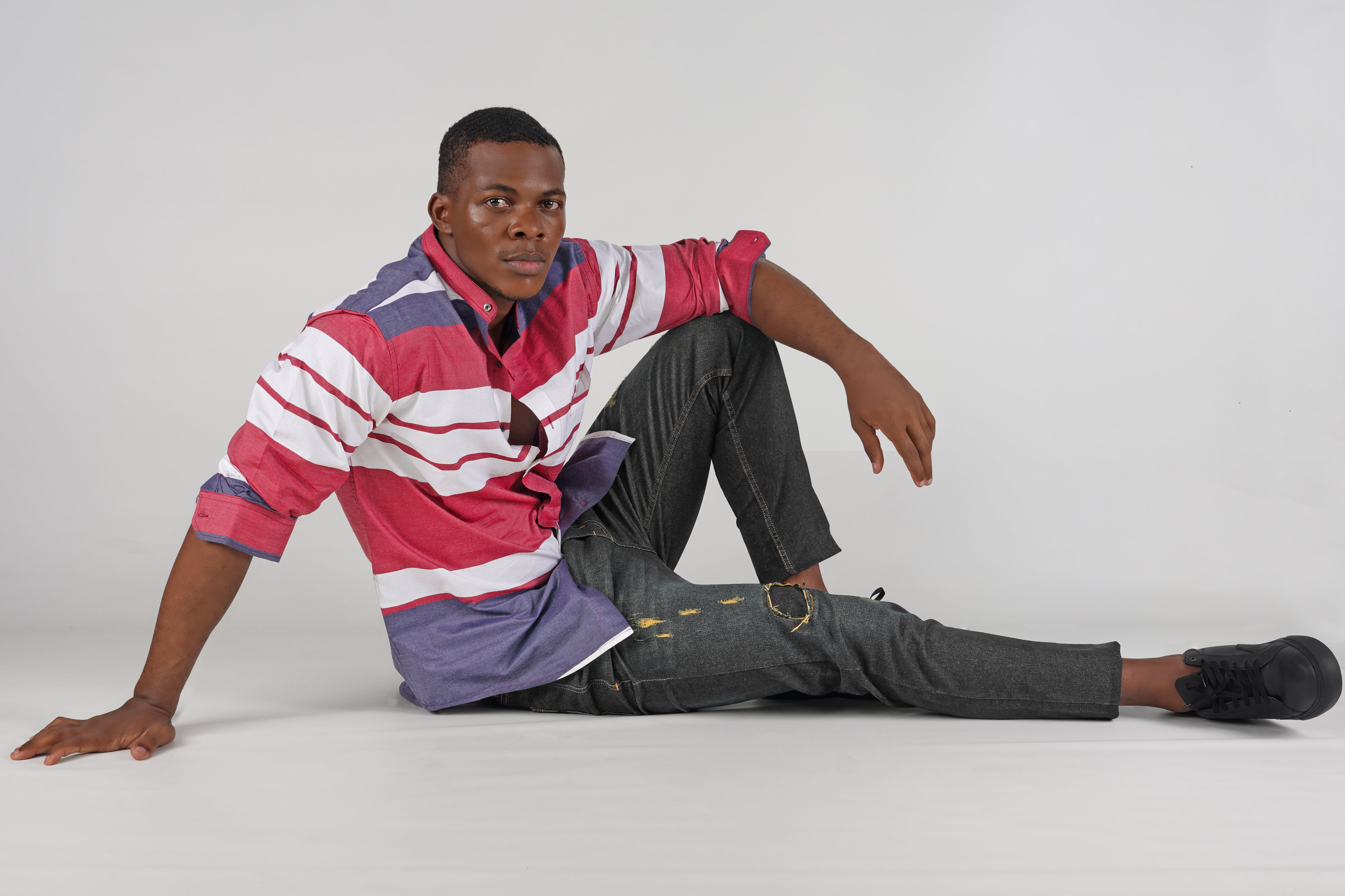 Gunmetal Gray and Barley Corn Brown Mildly Distressed Whiskering Wash Stretchable Denim J231-30, J231-32, J231-34, J231-36, J231-38, J231-40