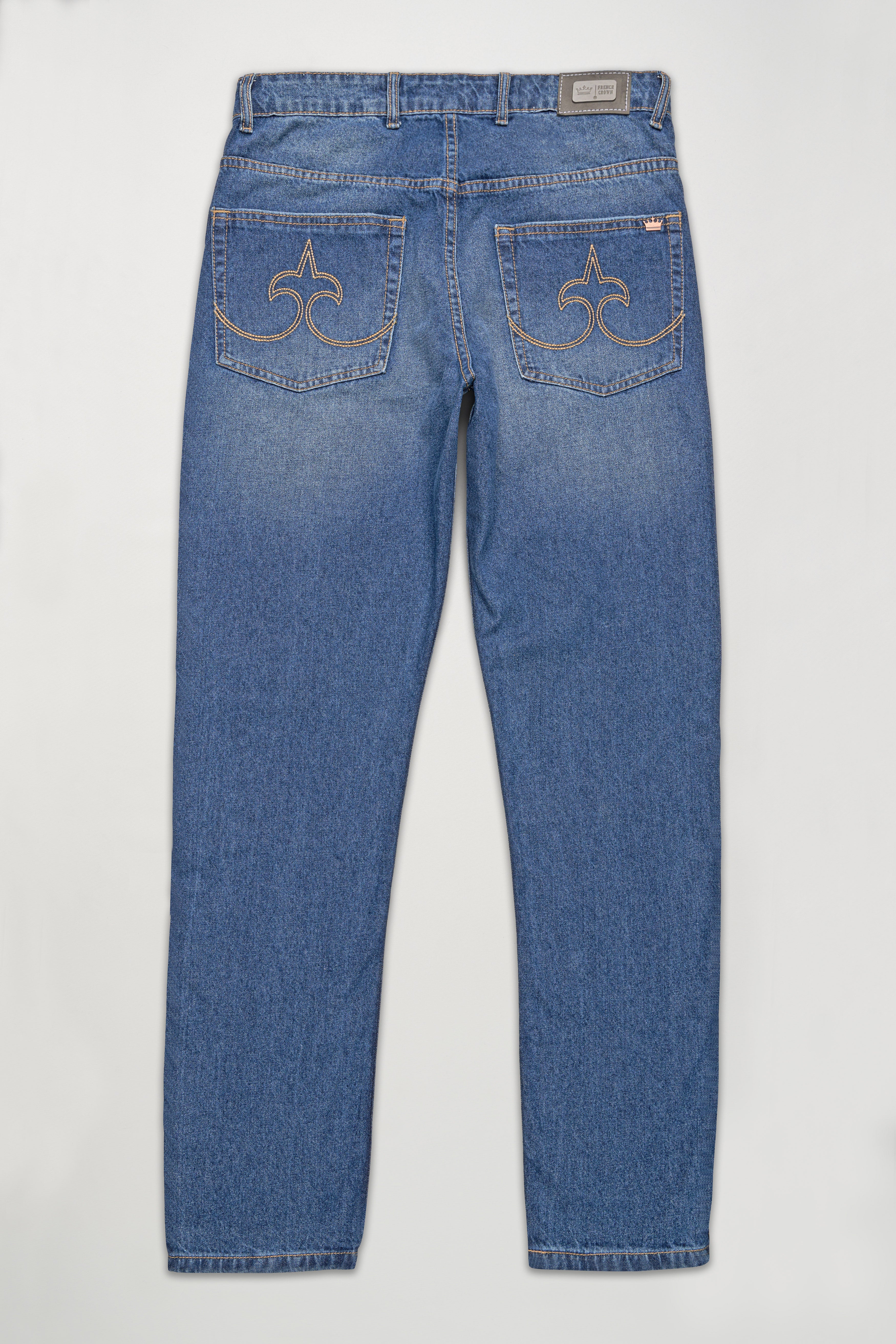 Bayoux Blue Mildly Distressed Whiskering Wash Denim J236-30, J236-32, J236-34, J236-36, J236-38, J236-40