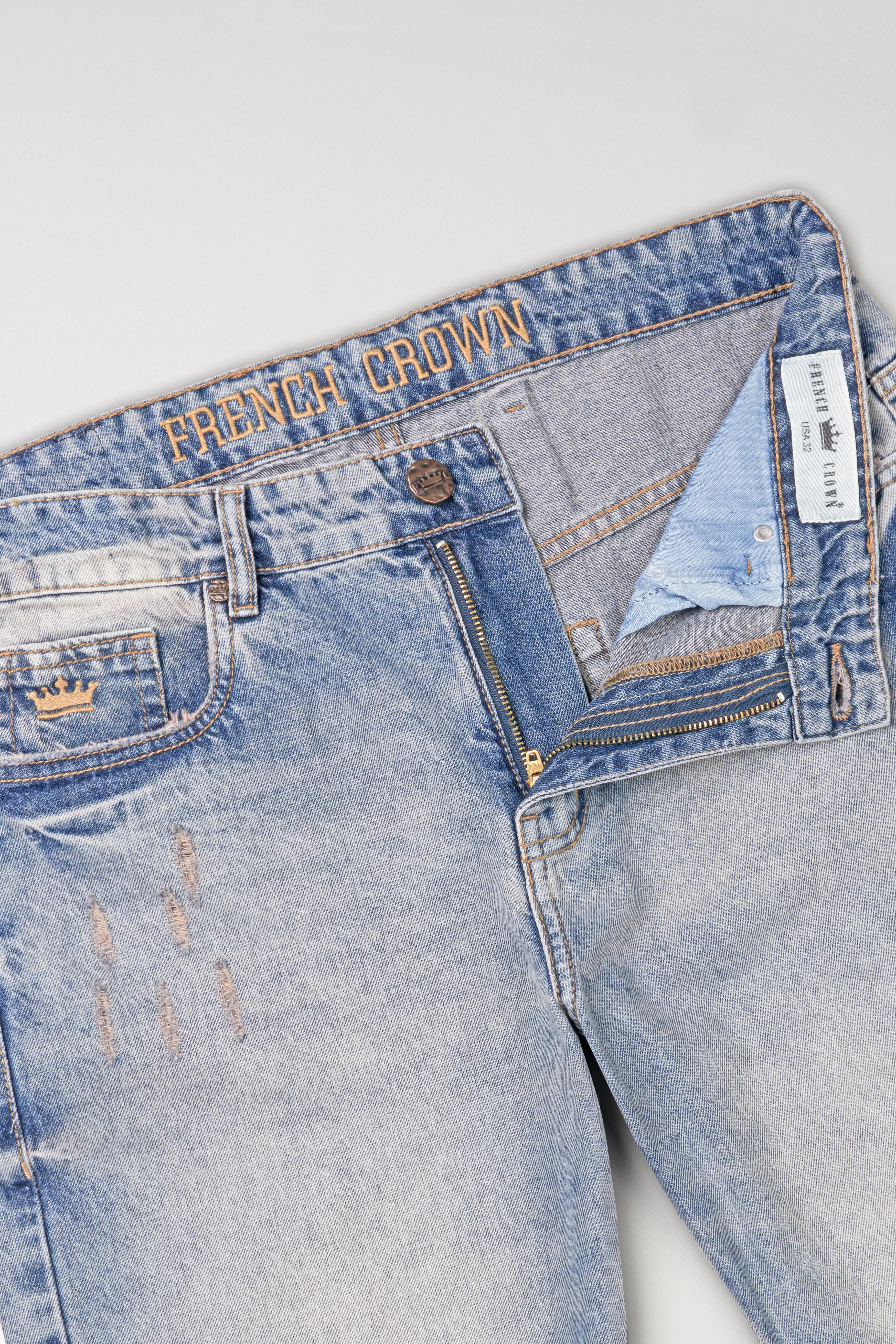 Regent Blue Mildly Distressed Stone Wash Denim J238-30, J238-32, J238-34, J238-36, J238-38, J238-40