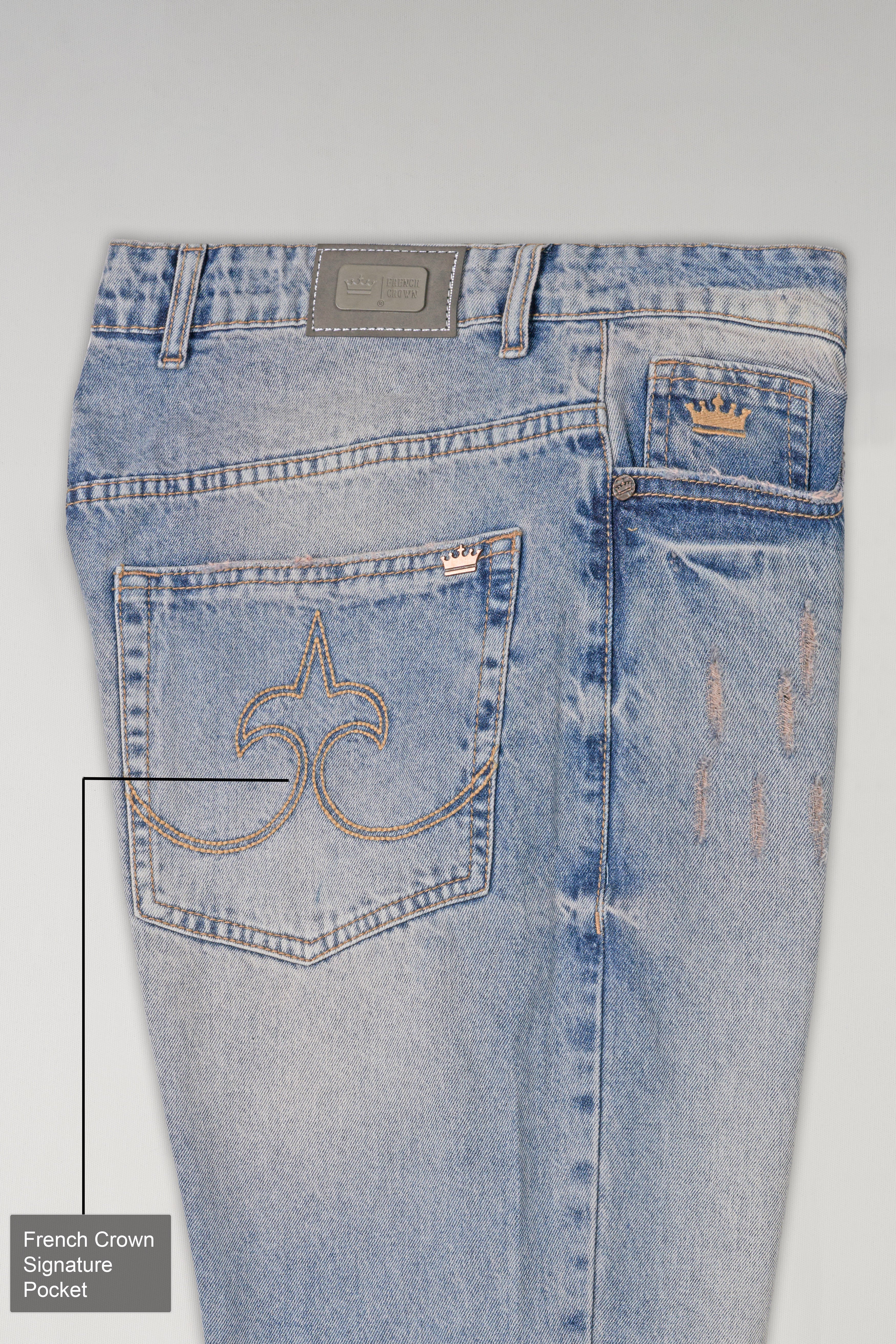 Regent Blue Mildly Distressed Stone Wash Denim J238-30, J238-32, J238-34, J238-36, J238-38, J238-40