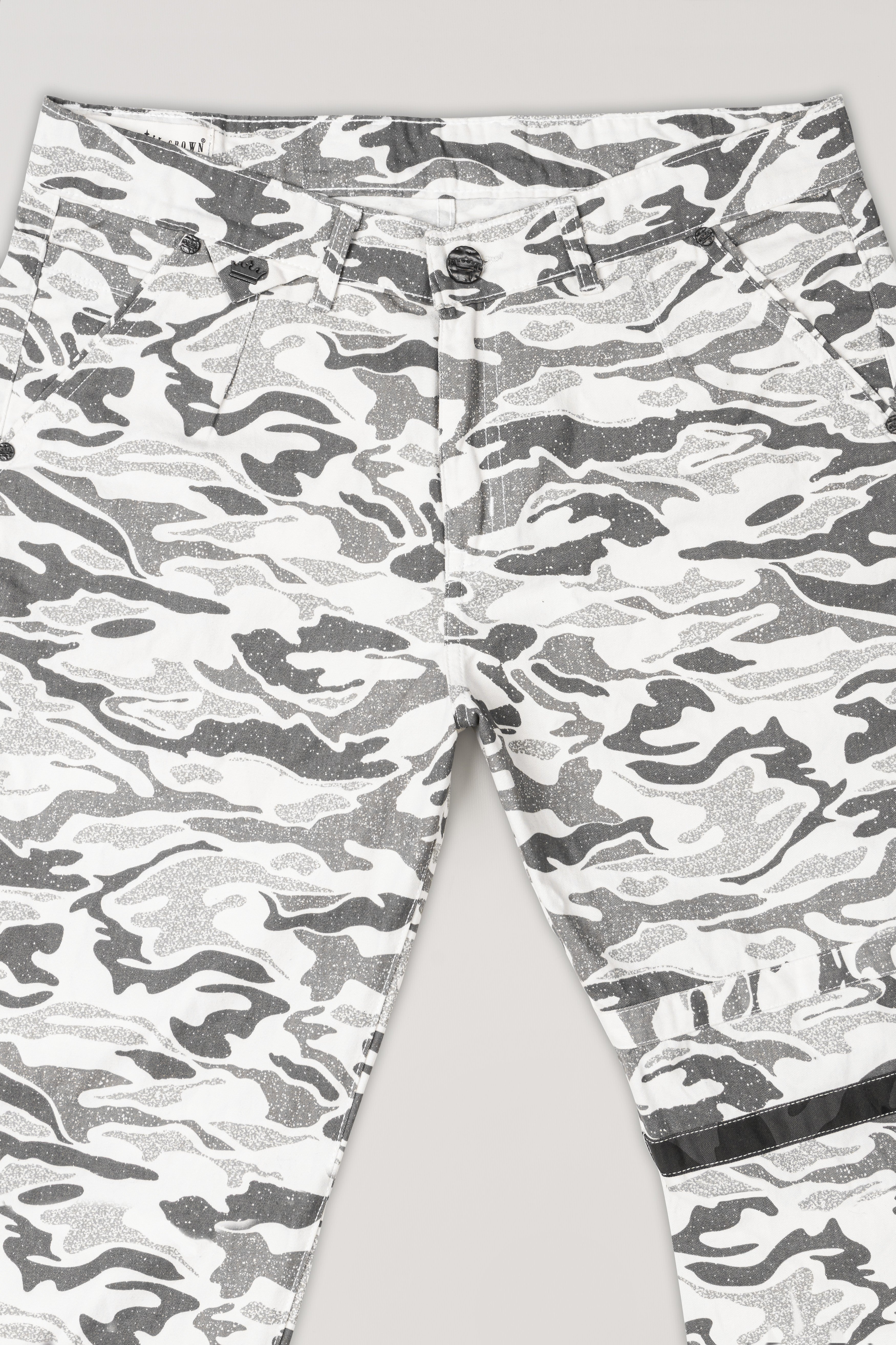 Bright White with Mist Gray Camouflage Denim J240-30, J240-32, J240-34, J240-36, J240-38, J240-40