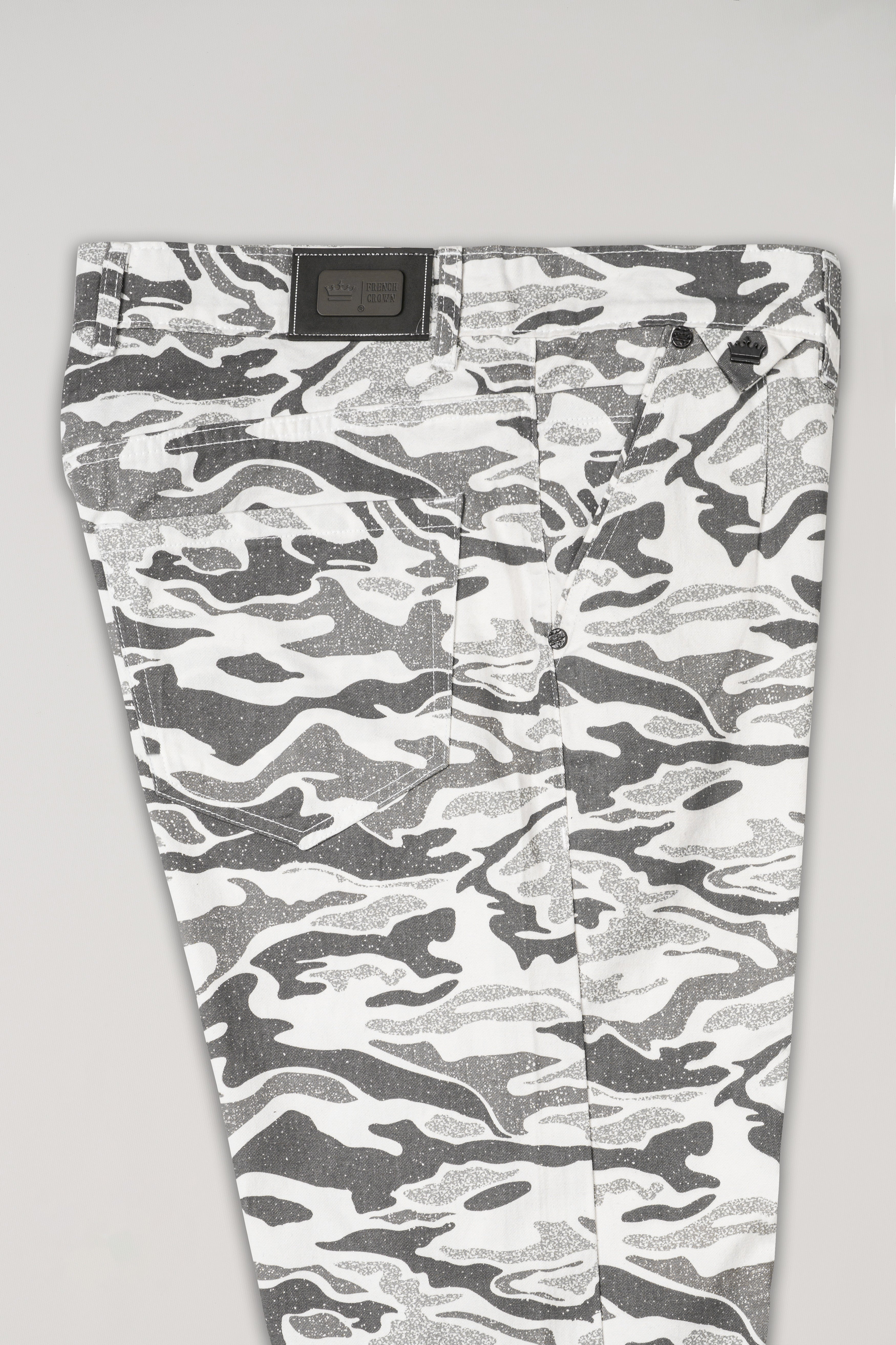 Bright White with Mist Gray Camouflage Denim J240-30, J240-32, J240-34, J240-36, J240-38, J240-40