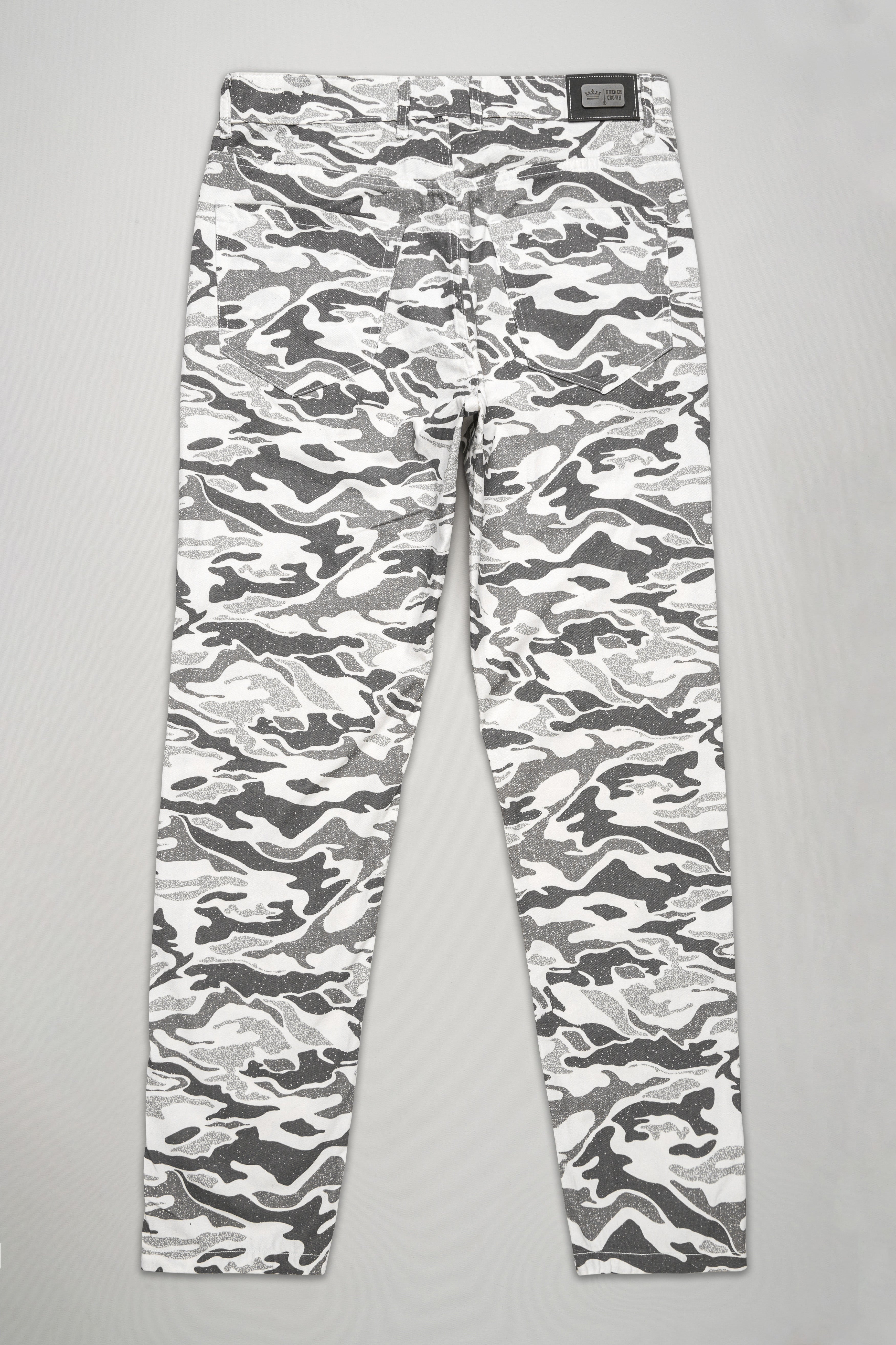 Bright White with Mist Gray Camouflage Denim J240-30, J240-32, J240-34, J240-36, J240-38, J240-40