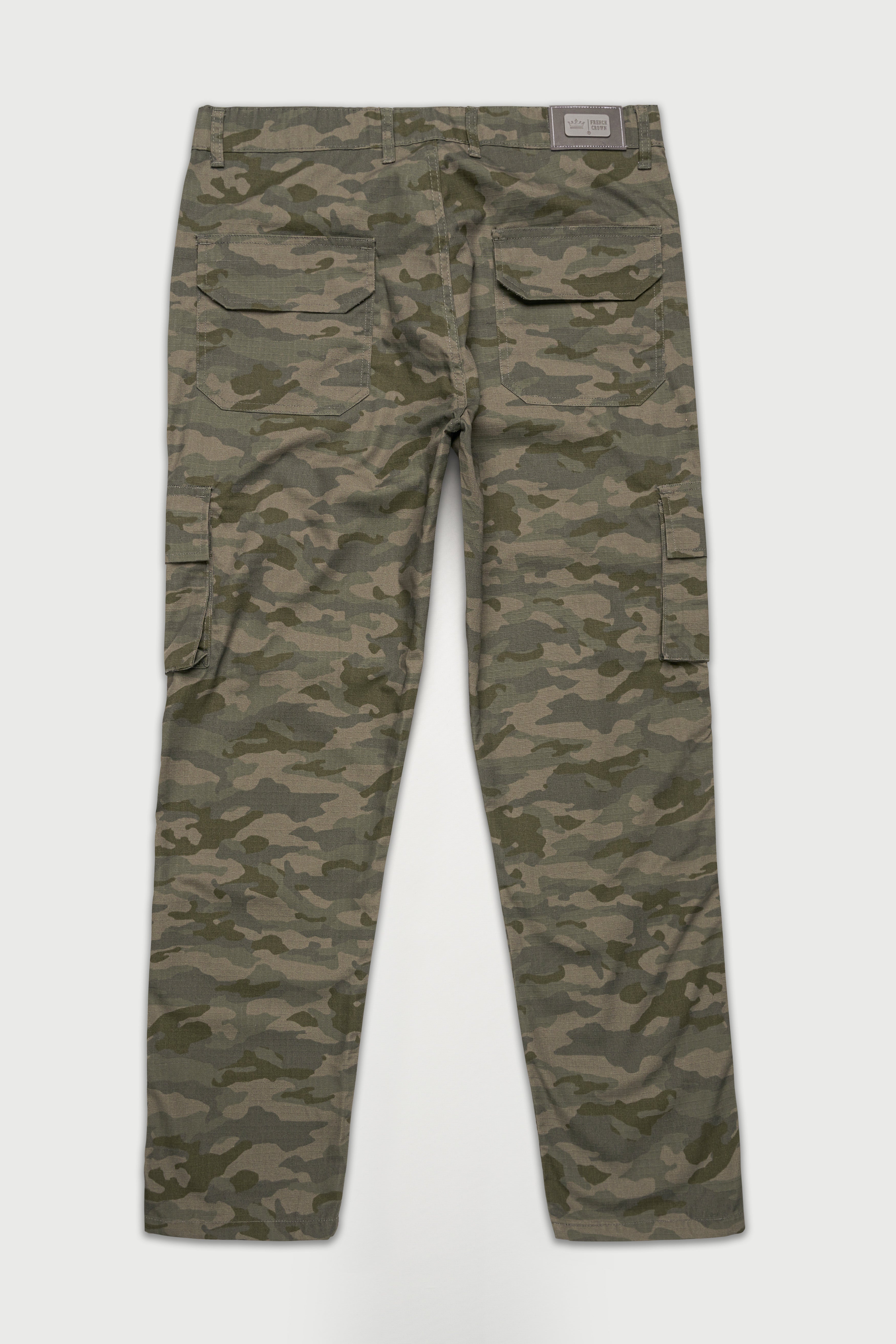 Sand Dune Brown and Hemlock Green Camouflage Cargo Denim J241-30, J241-32, J241-34, J241-36, J241-38, J241-40