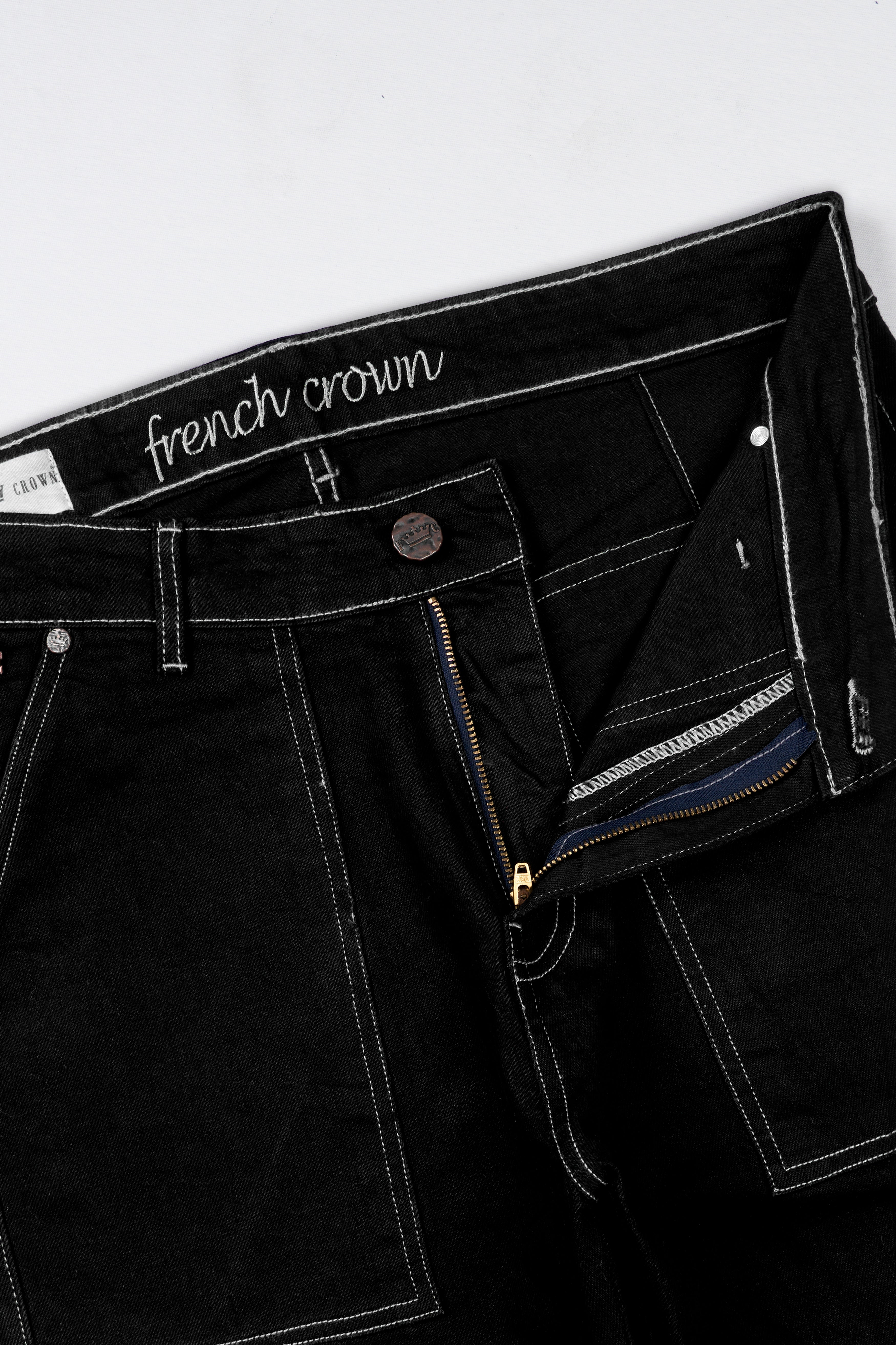 Jade Black Rinse Wash Cargo Denim J254-30, J254-32, J254-34, J254-36, J254-38, J254-40