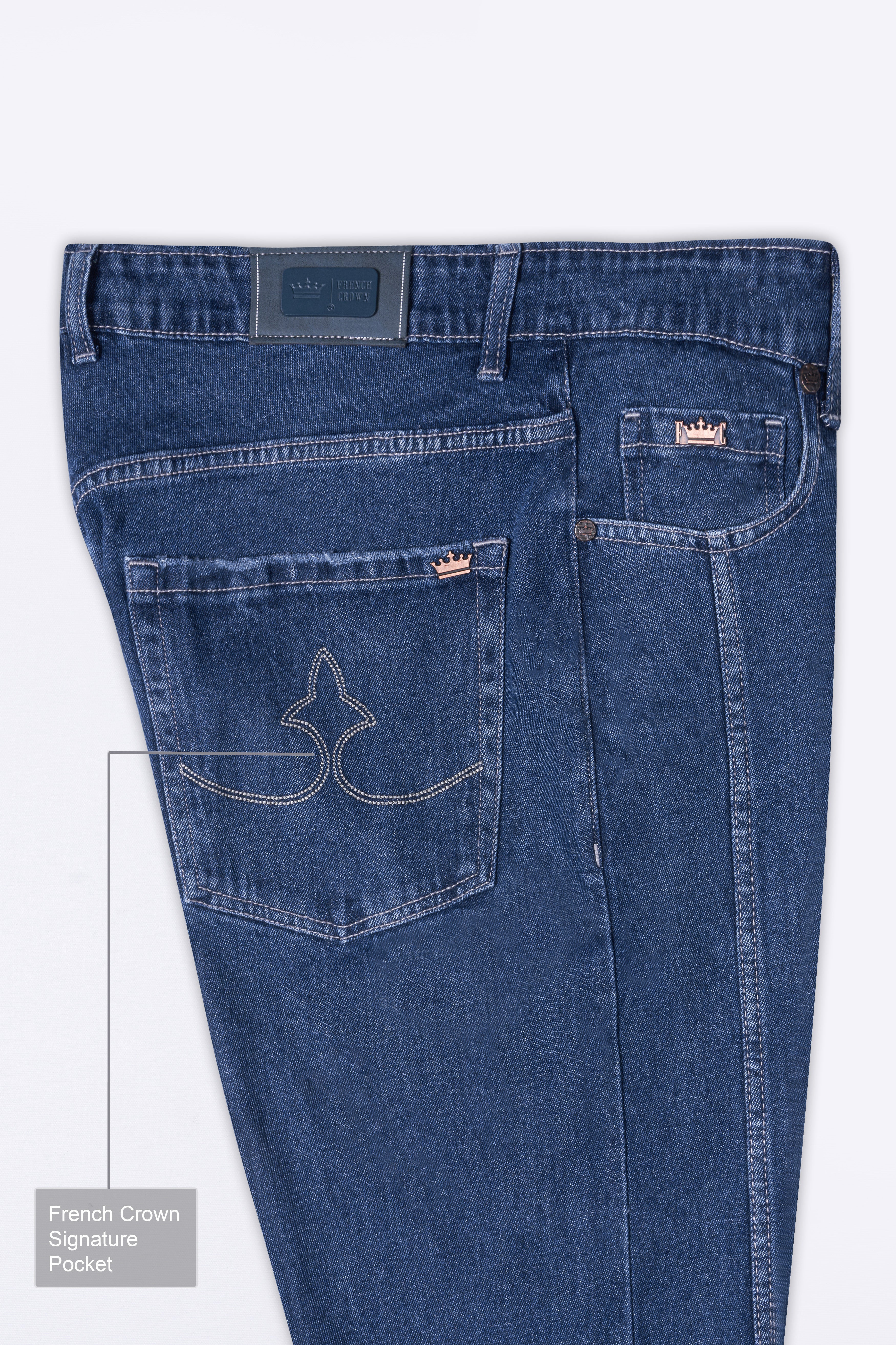 Gun Powder Blue Rinse Wash Denim J267-30, J267-32, J267-34, J267-36, J267-38, J267-40