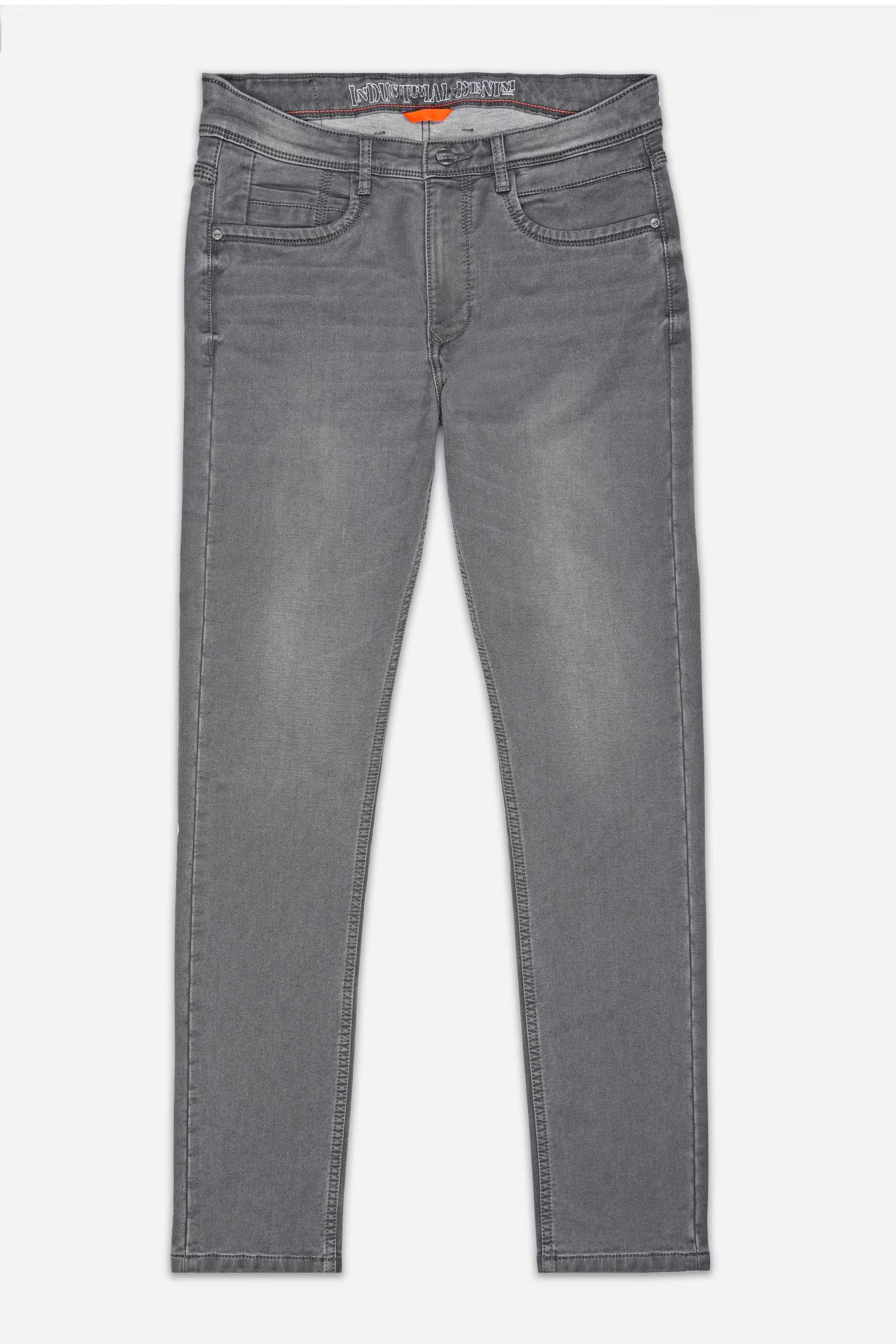 Granite Gray Whiskering Wash Denim