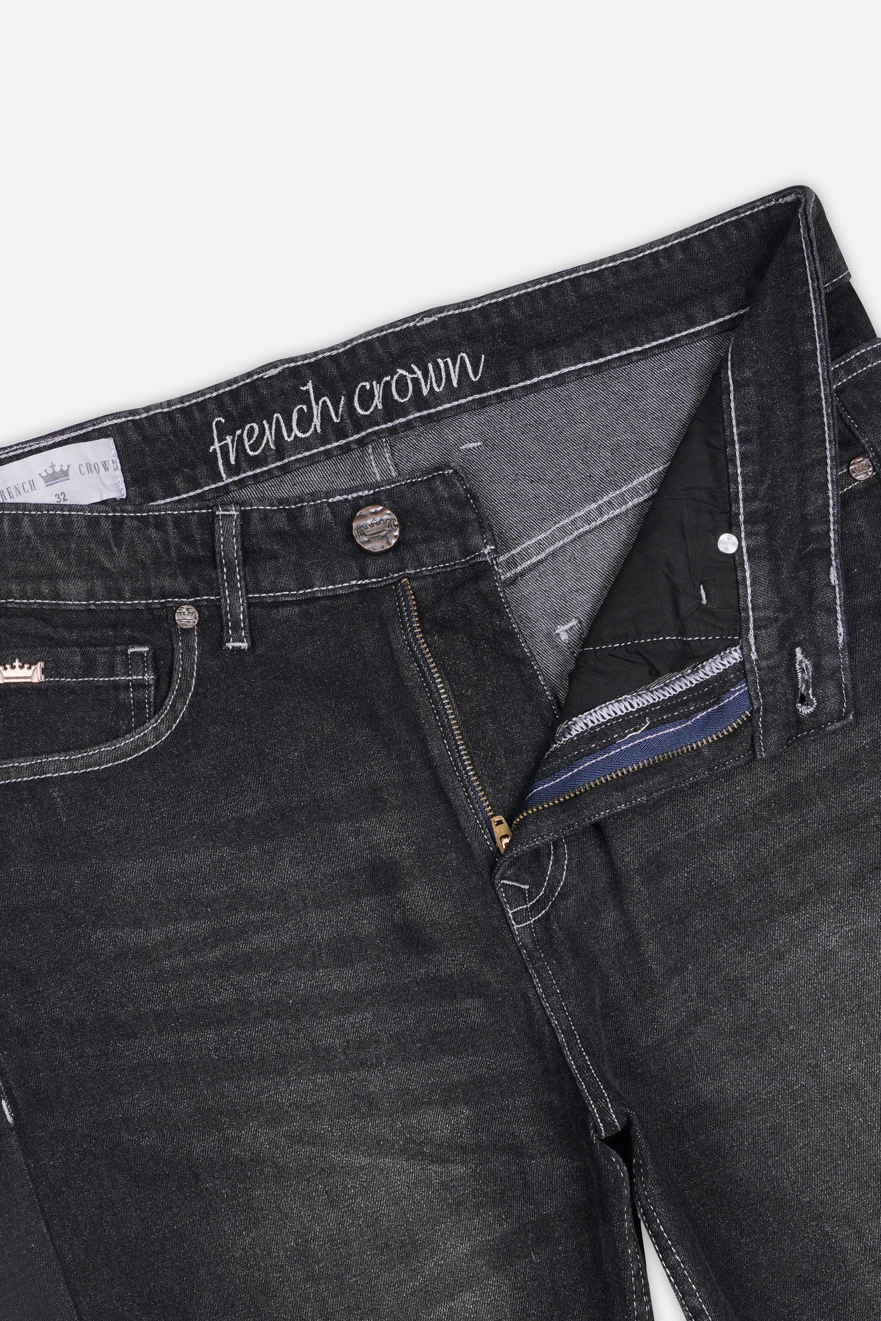 Tuatara Gray Whiskering Wash Denim