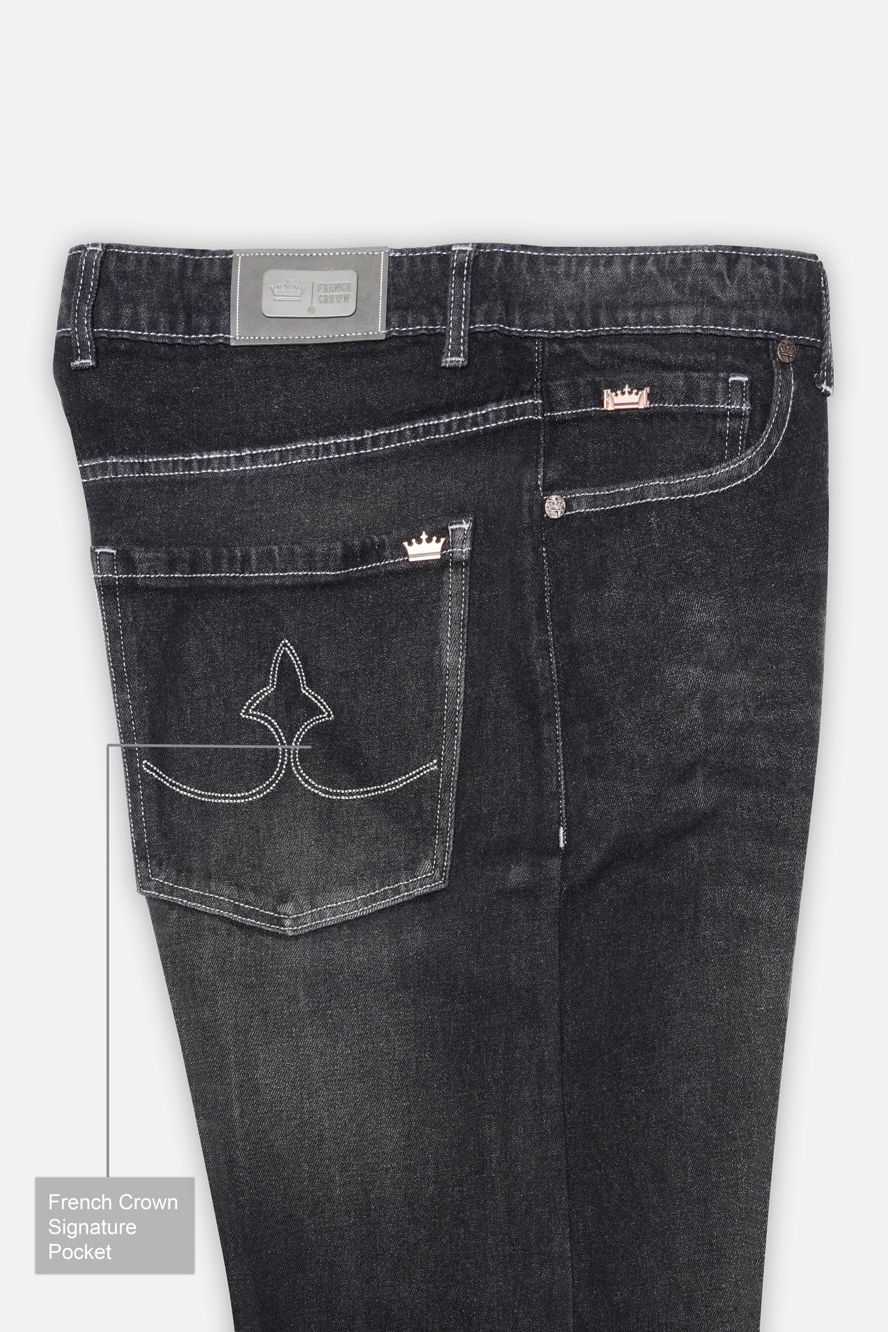 Tuatara Gray Whiskering Wash Denim