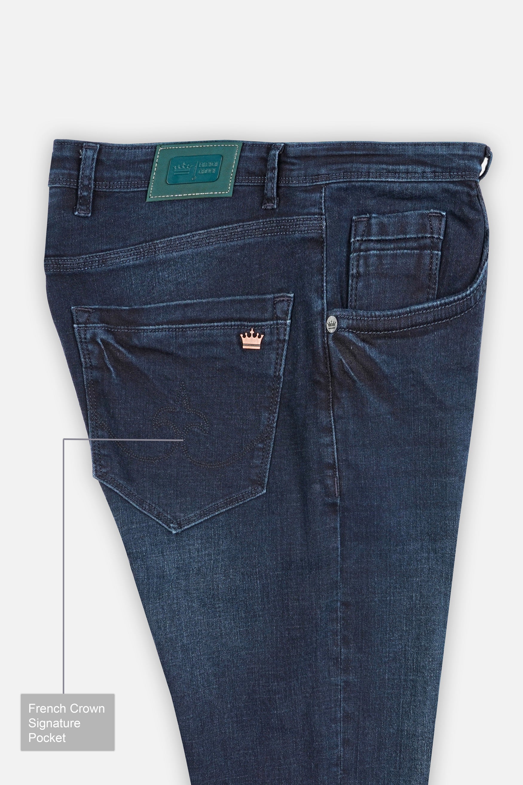Tuna Blue Whiskering Wash Stretchable Denim
