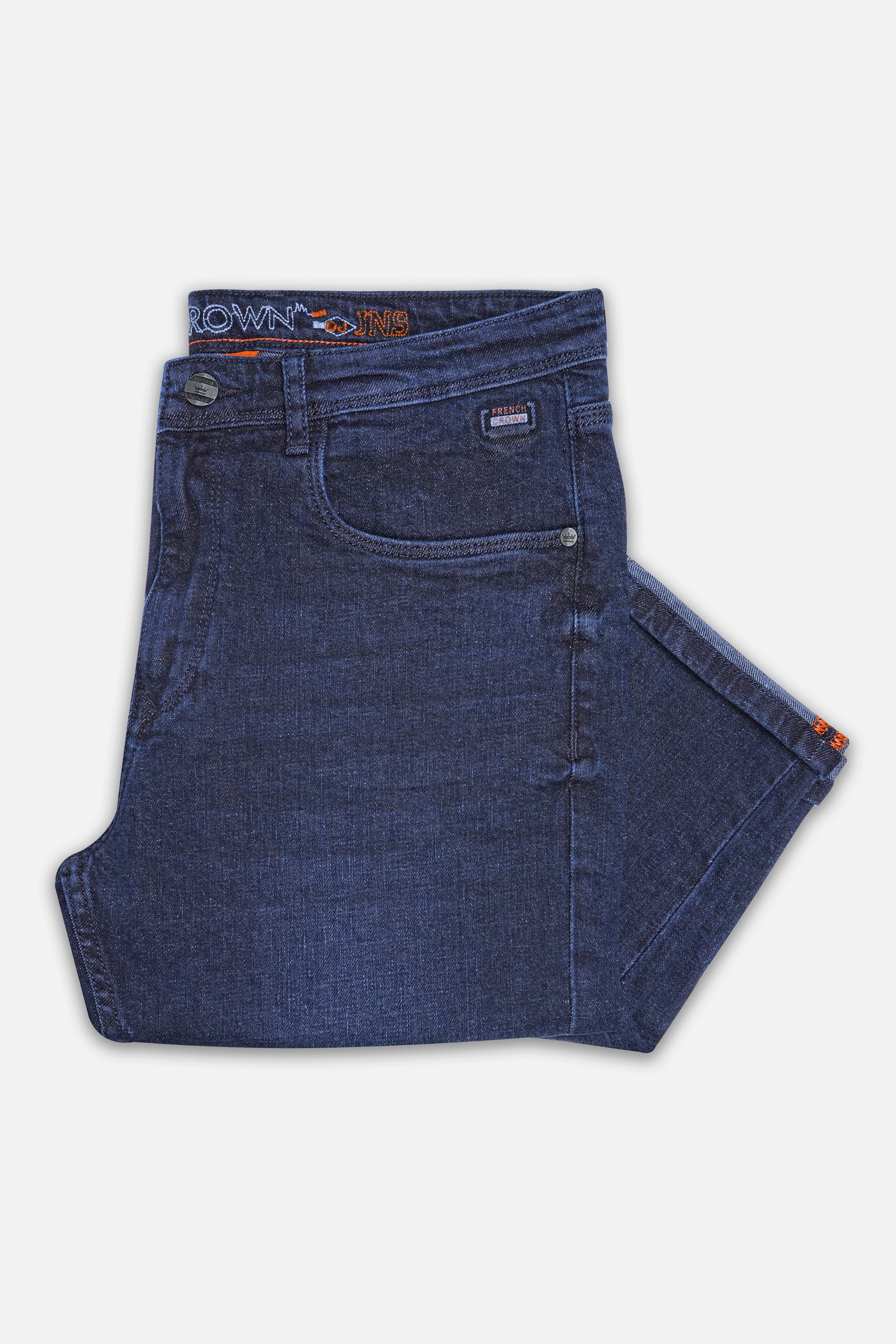 Rhino Blue Whiskering Wash Stretchable Denim