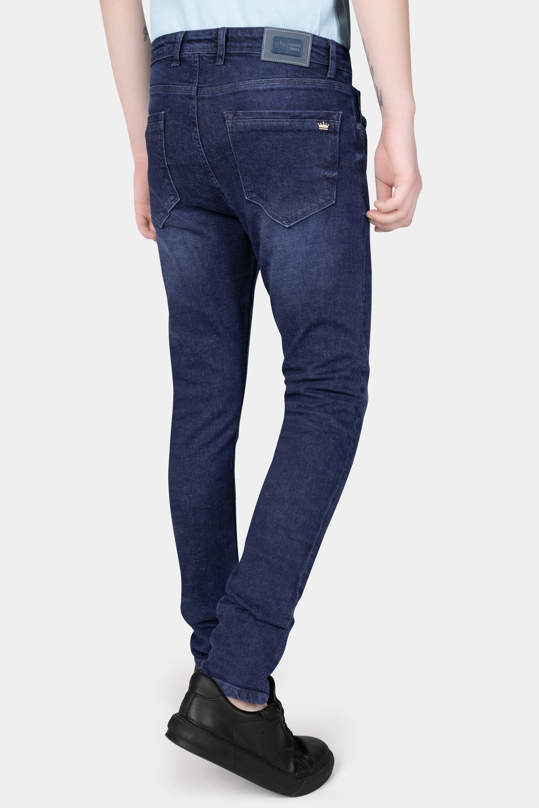 Rhino Blue Whiskering Wash Stretchable Denim