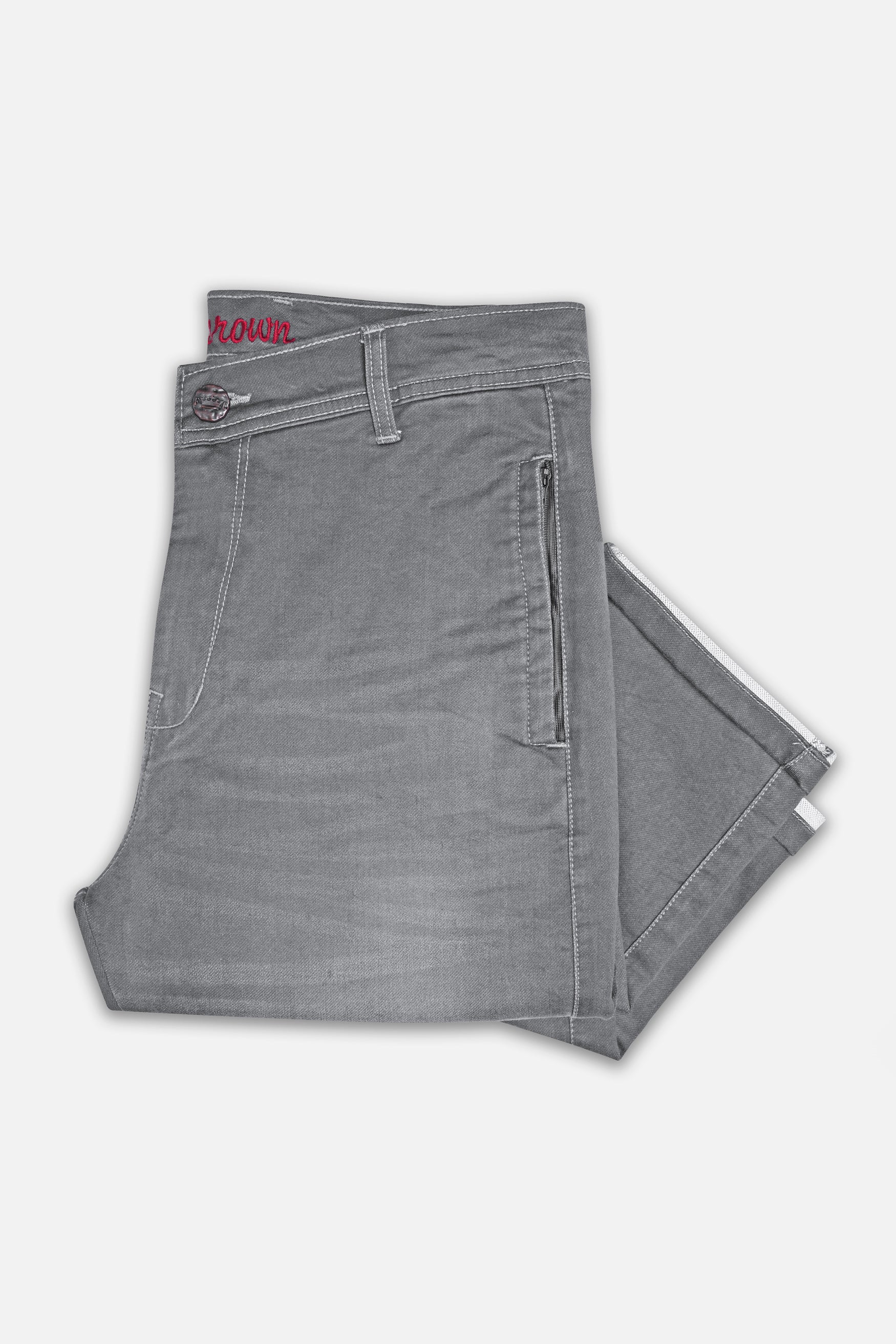 Boulder Gray Whiskering Wash Stretchable Denim