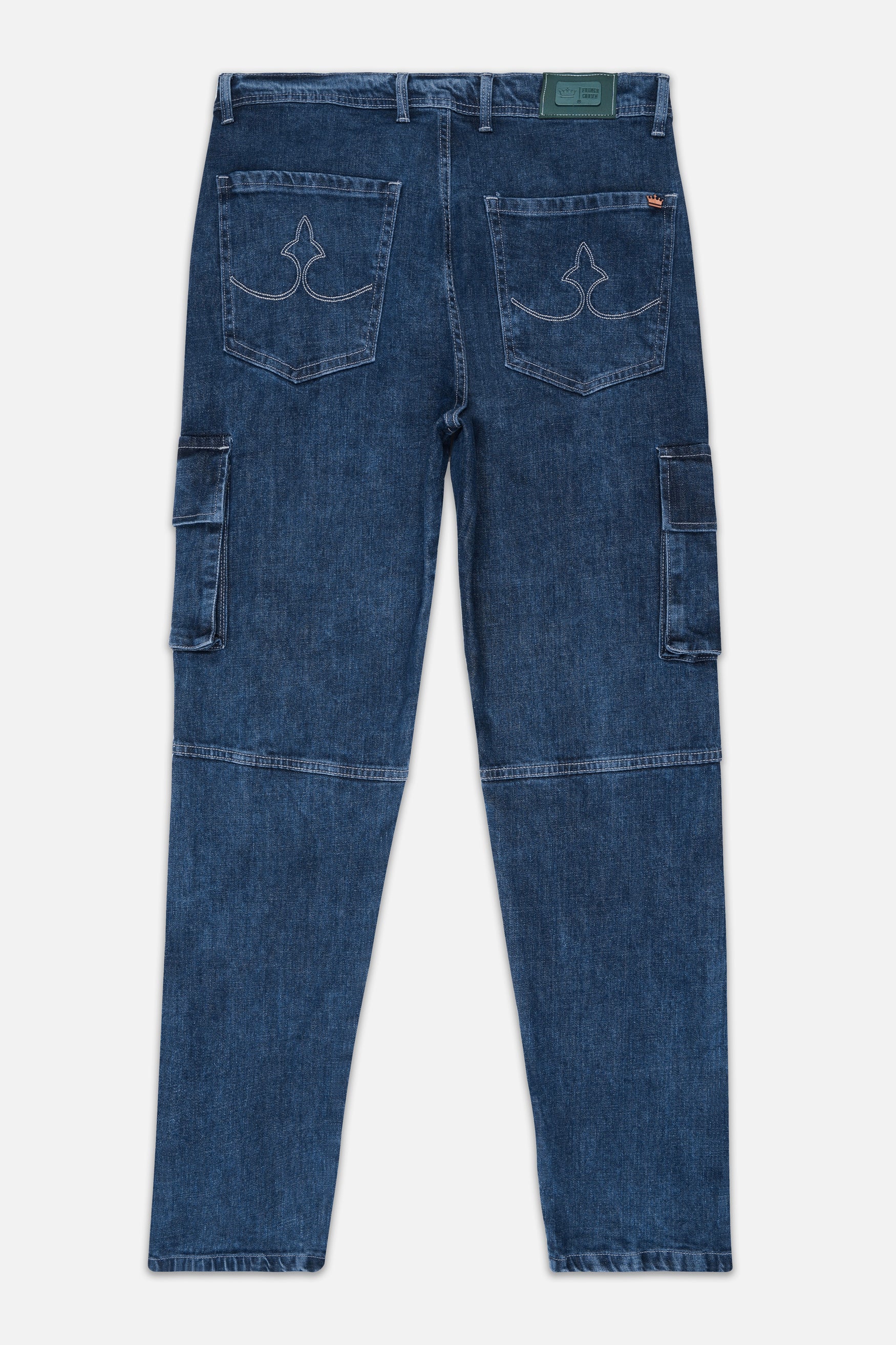 Nile Blue Stone Wash Cargo Denim