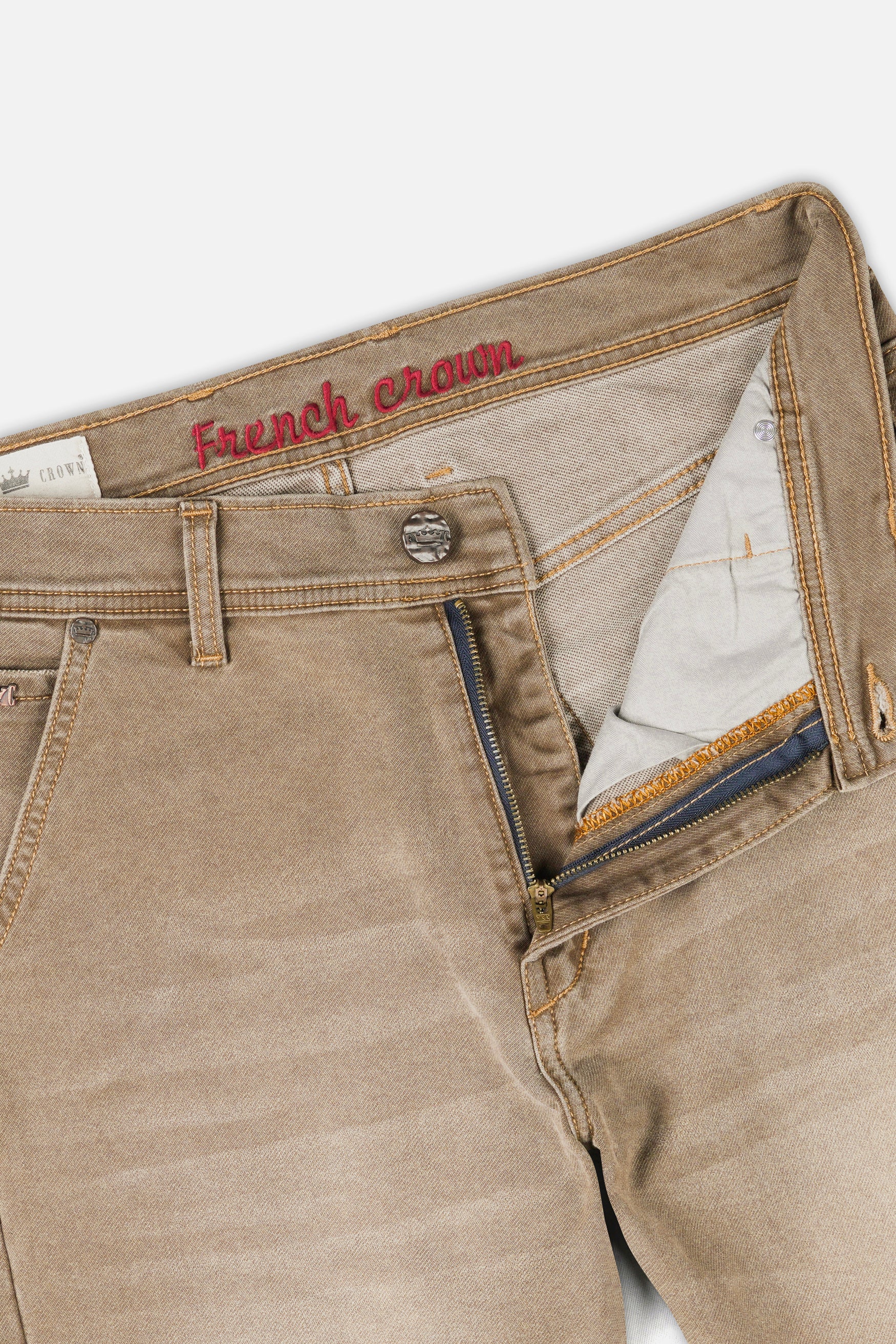 Cinereous Brown Stone Wash Denim