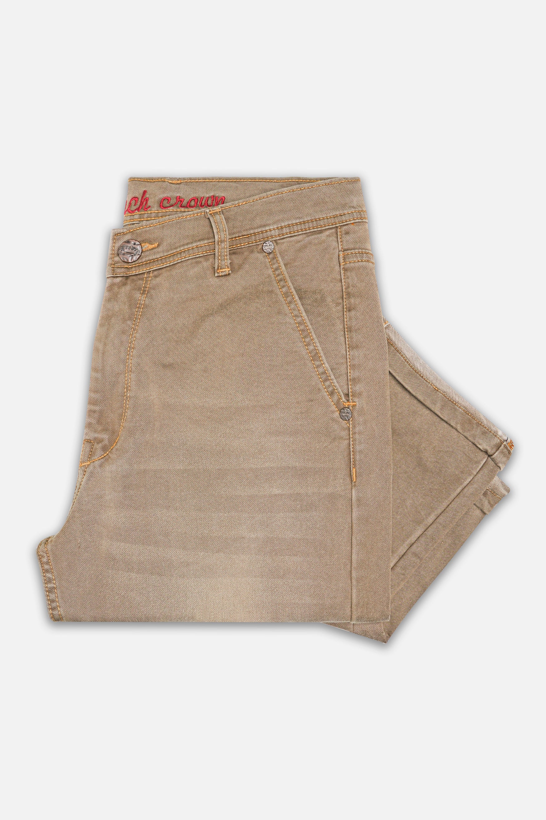 Cinereous Brown Stone Wash Denim