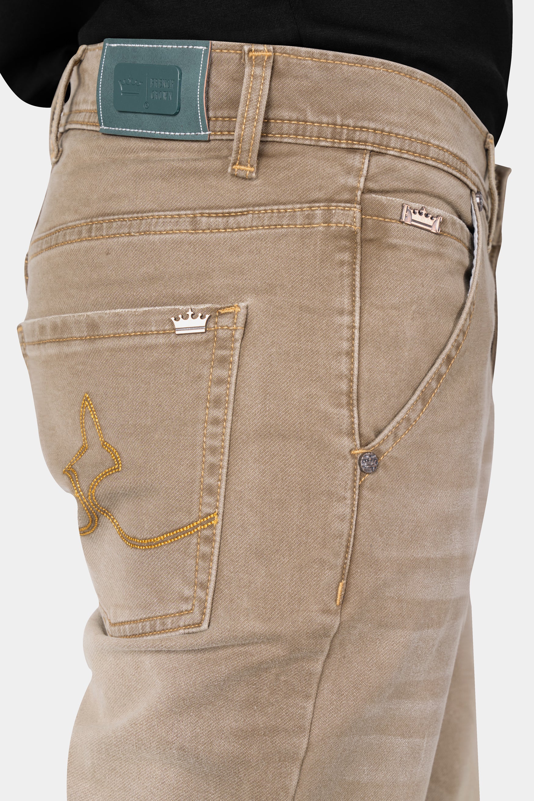 Cinereous Brown Stone Wash Denim