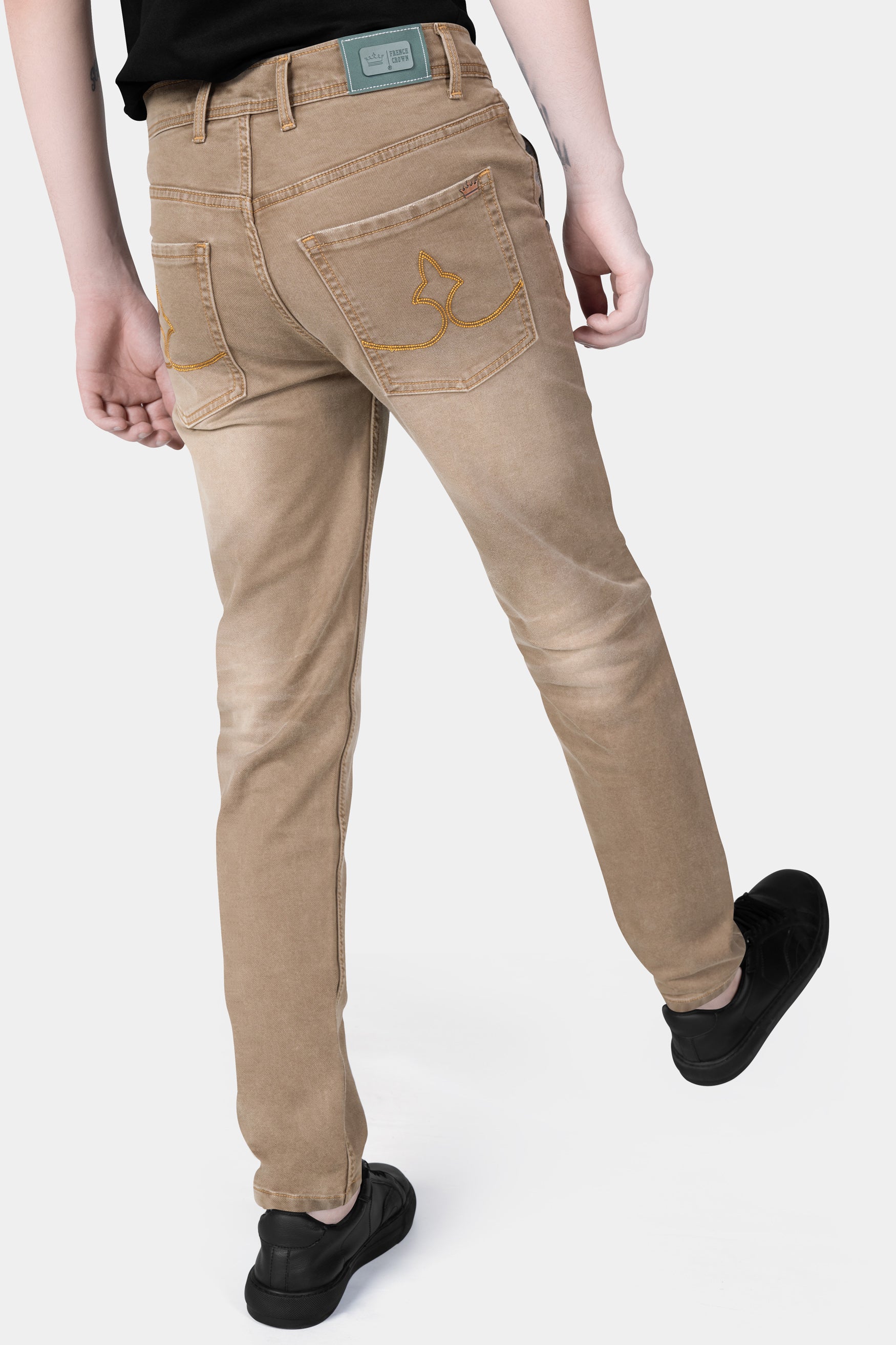 Cinereous Brown Stone Wash Denim