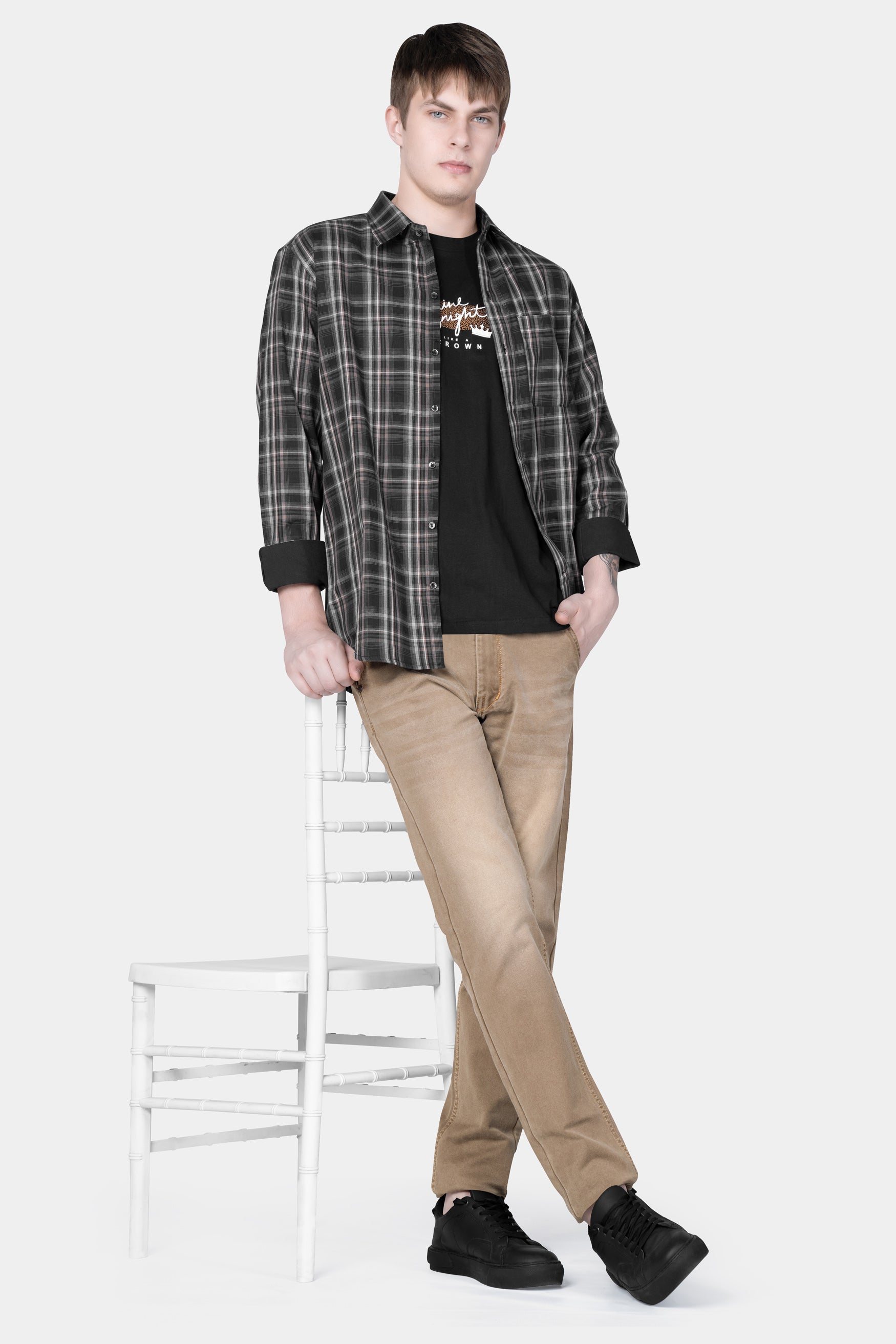Cinereous Brown Stone Wash Denim