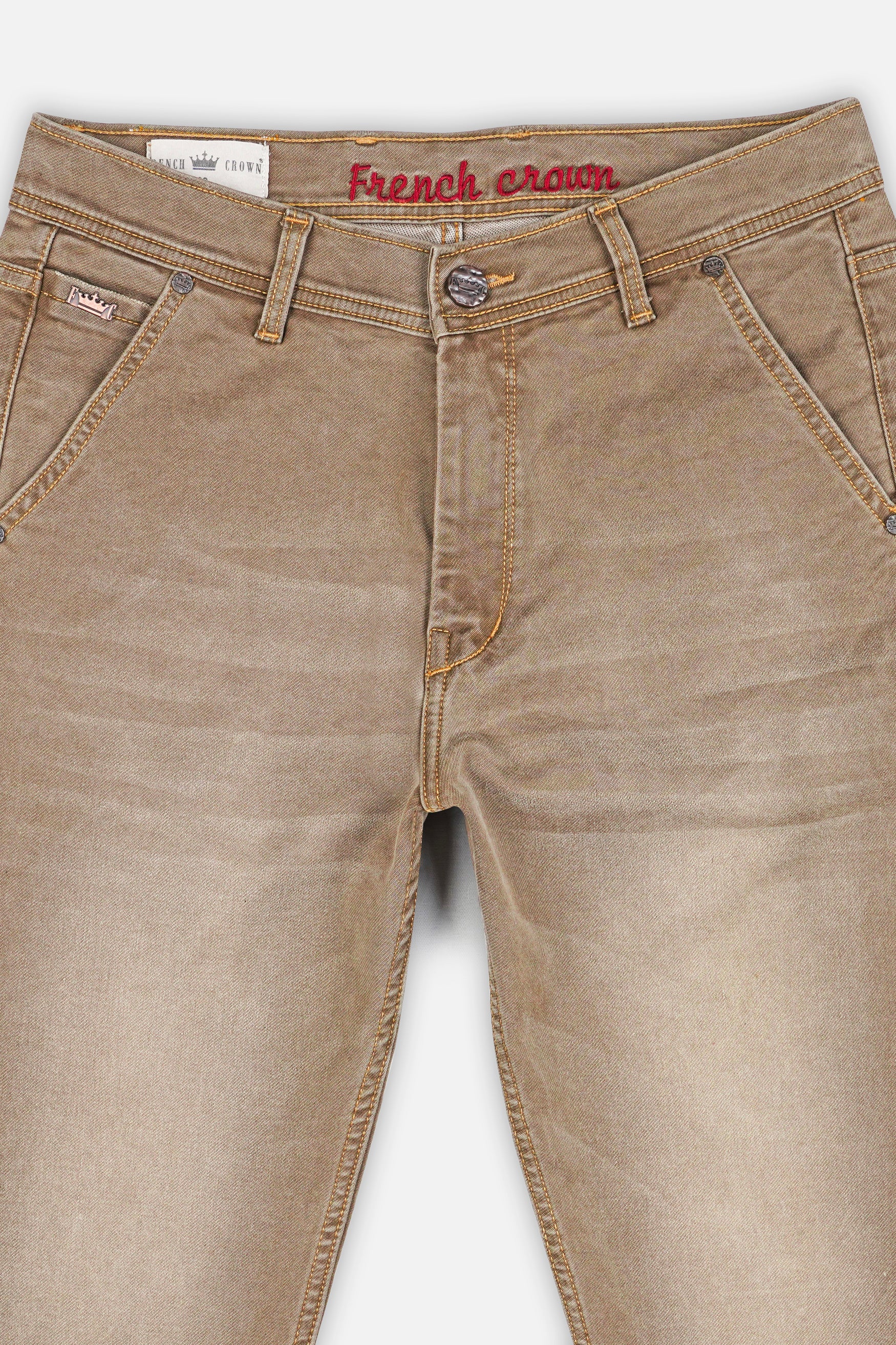Cinereous Brown Stone Wash Denim